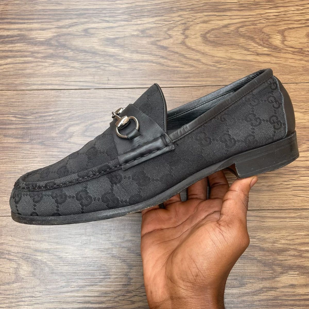Gucci Gucci Monogram Horsebit Loafer Size US 10.5 / EU 43-44 - 6 Thumbnail