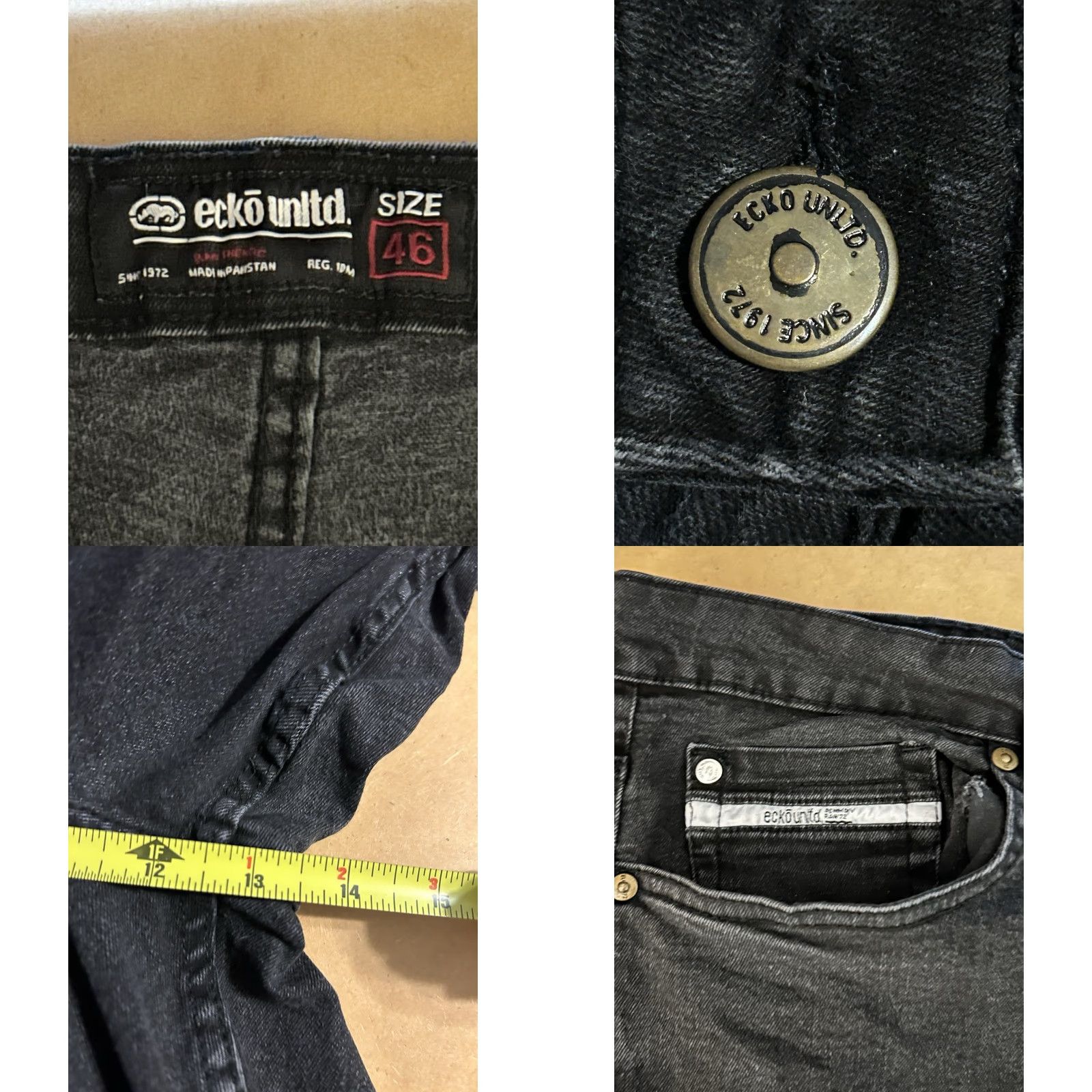 Ecko Unltd. VINTAGE Ecko Unltd. Jeans Men 46x29 Denim 5-Pocket Button Zip Hip Hop Grunge Y2K Size US 30 / EU 46 - 9 Thumbnail