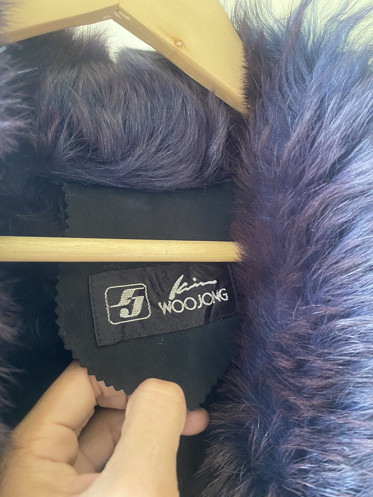 Vintage 1994 KIM WOOJONG B-3 STYLE LEATHER FUR JACKET SHEEPSKIN LGB Size US M / EU 48-50 / 2 - 12 Thumbnail