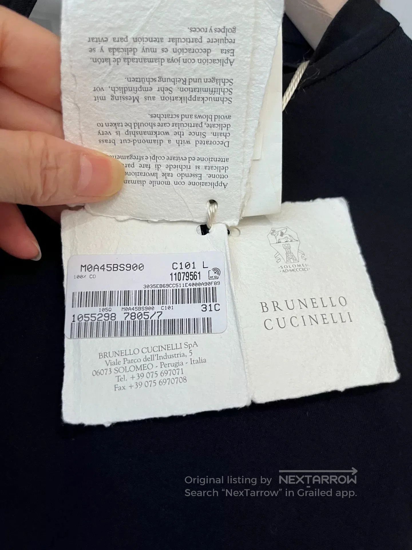 Brunello Cucinelli Brunello Cucinelli Organza Long-Sleeve Top. Size US L / EU 52-54 / 3 - 4 Thumbnail
