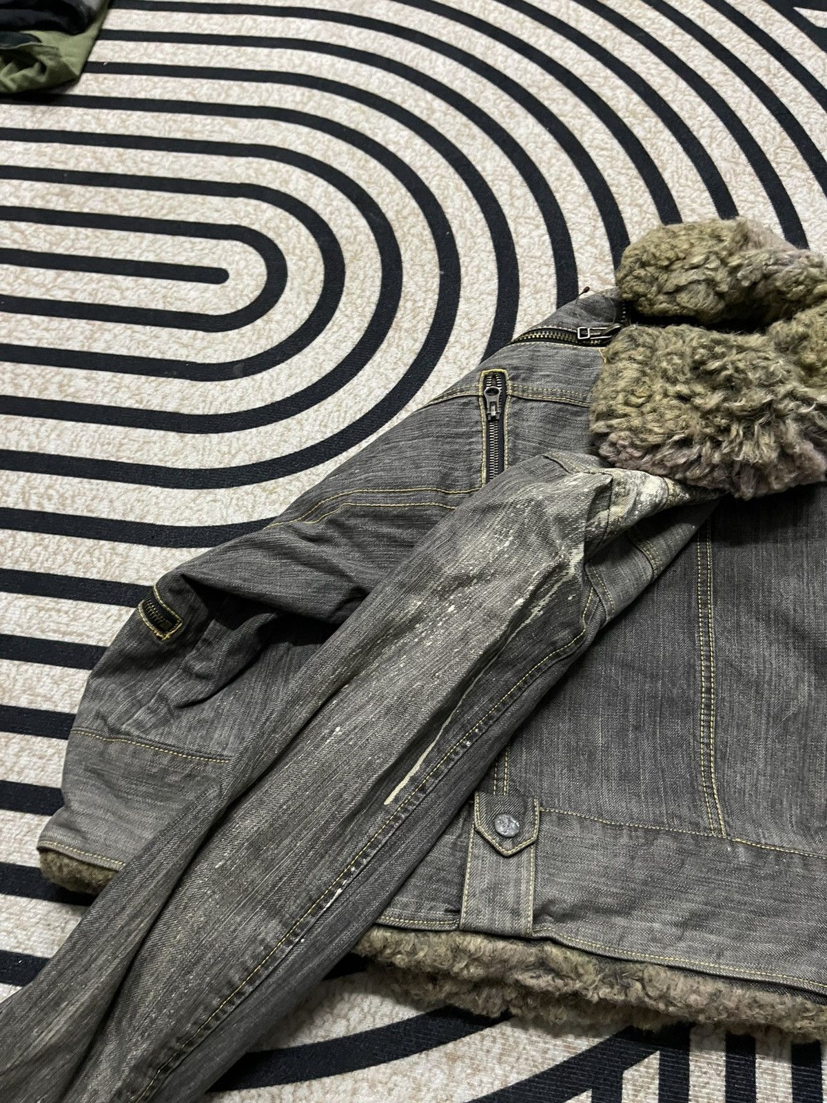 If Six Was Nine × In The Attic × Japanese Brand 2000s L.G.B STYLE DENIM BLEACH JACKET RARE DESIGN Size US M / EU 48-50 / 2 - 16 Thumbnail