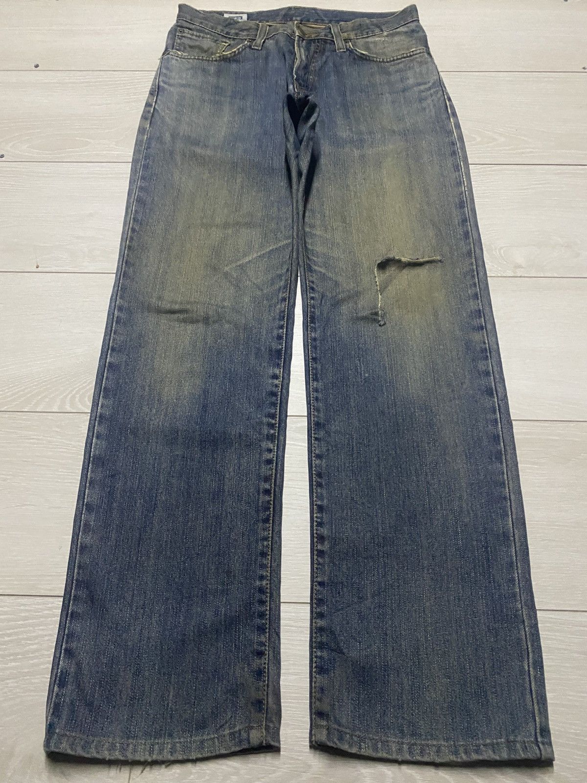 Vintage Edwin International Basic Mud Wash Distressed Jeans