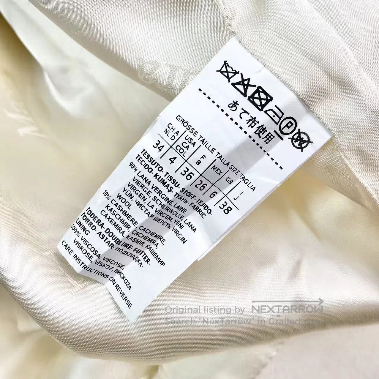 Max Mara Max Mara Main line white belt with long-sleeved coat| Size XXS / US 00 / IT 34 - 4 Thumbnail