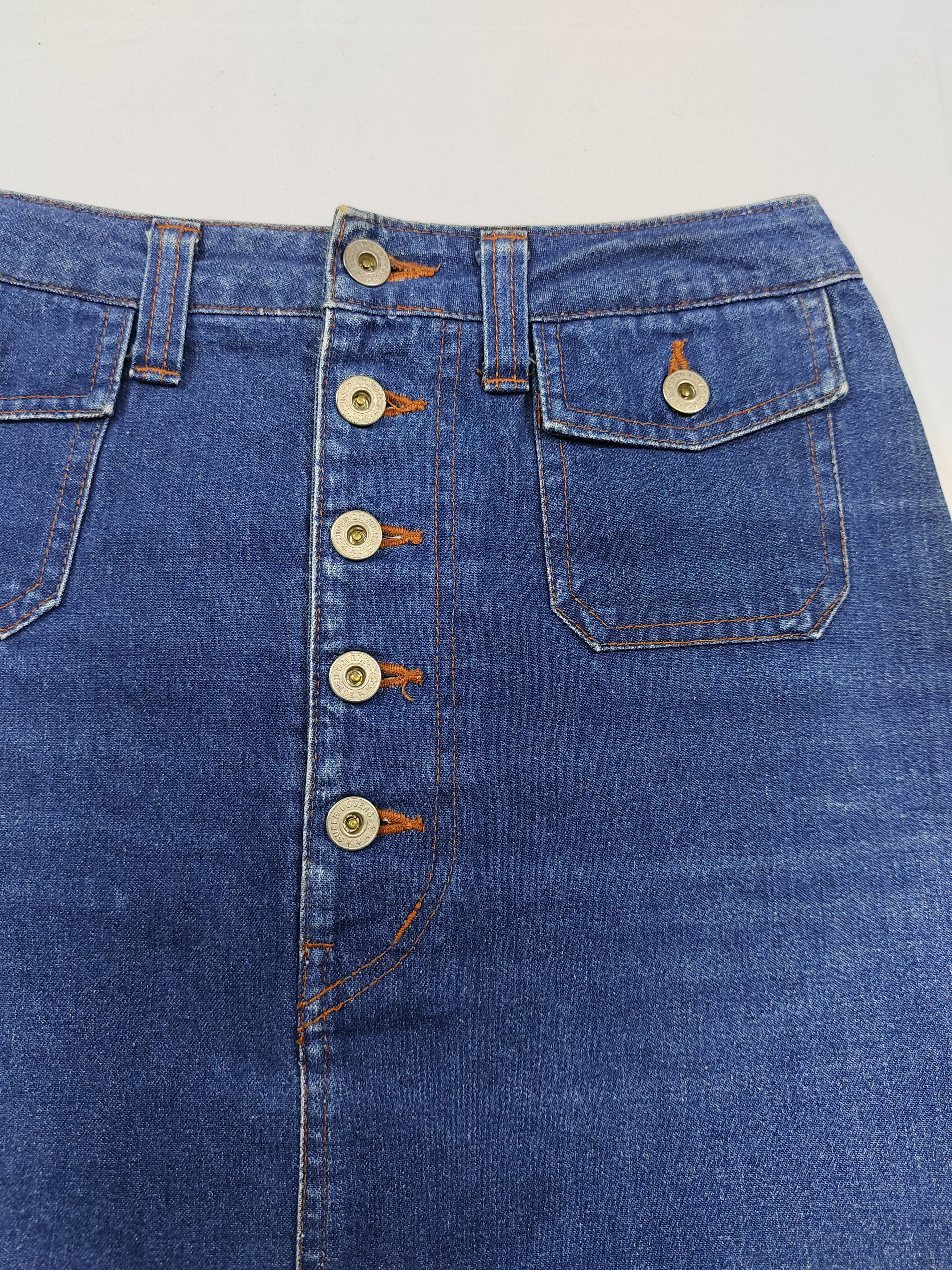 Super Lovers 90s Super Lovers 🇯🇵 Clean A-Line Silhouette Denim Skirt Size 30" / US 8 / IT 44 - 5 Thumbnail