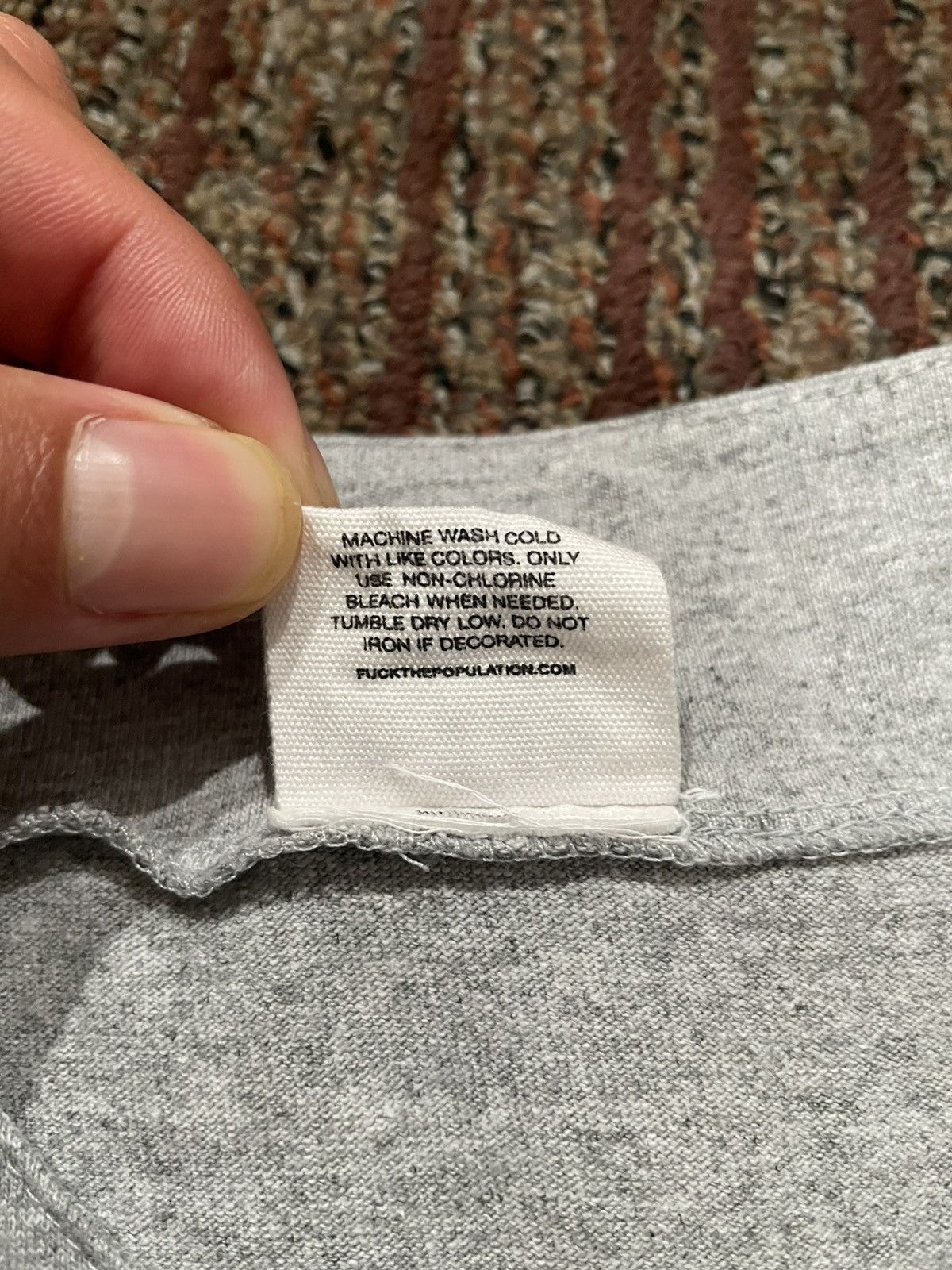 Fuck The Population FTP Made In Hell Baseball Jersey (X-Large) Size US XL / EU 56 / 4 - 6 Thumbnail