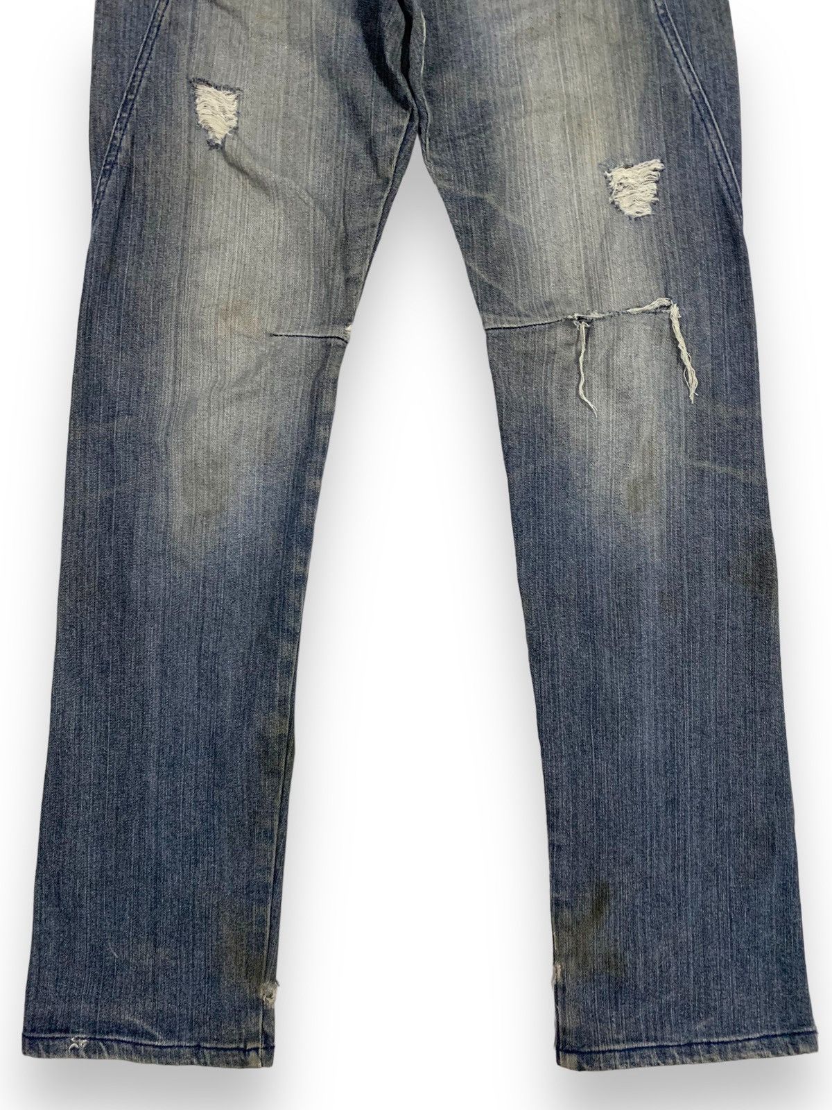 Seditionaries Vintage Japanese Brand Twisted Leg Distressed Grunge Jeans Size US 32 / EU 48 - 10 Thumbnail