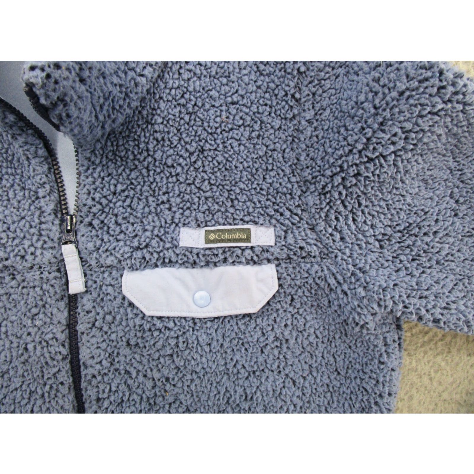Vintage Columbia Jacket Outdoor Women Blue Regular Size M Full Zip Fleece Mid-Length Pockets Solid Vintage? No (Vintage: No) 90s? No Size M / US 6-8 / IT 42-44 - 3 Thumbnail
