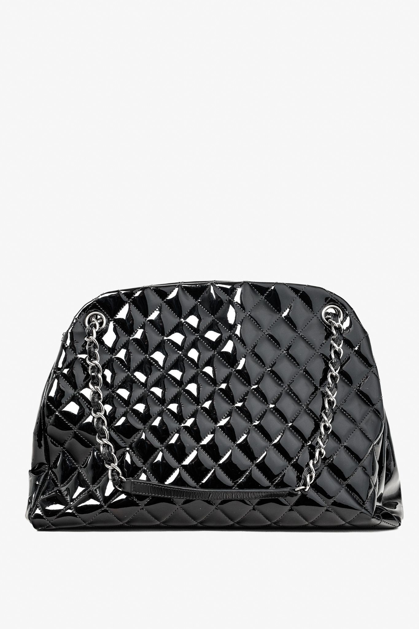 Chanel Chanel Just Mademoiselle Quilted Patent Leather Handbag Size ONE SIZE - 4 Thumbnail