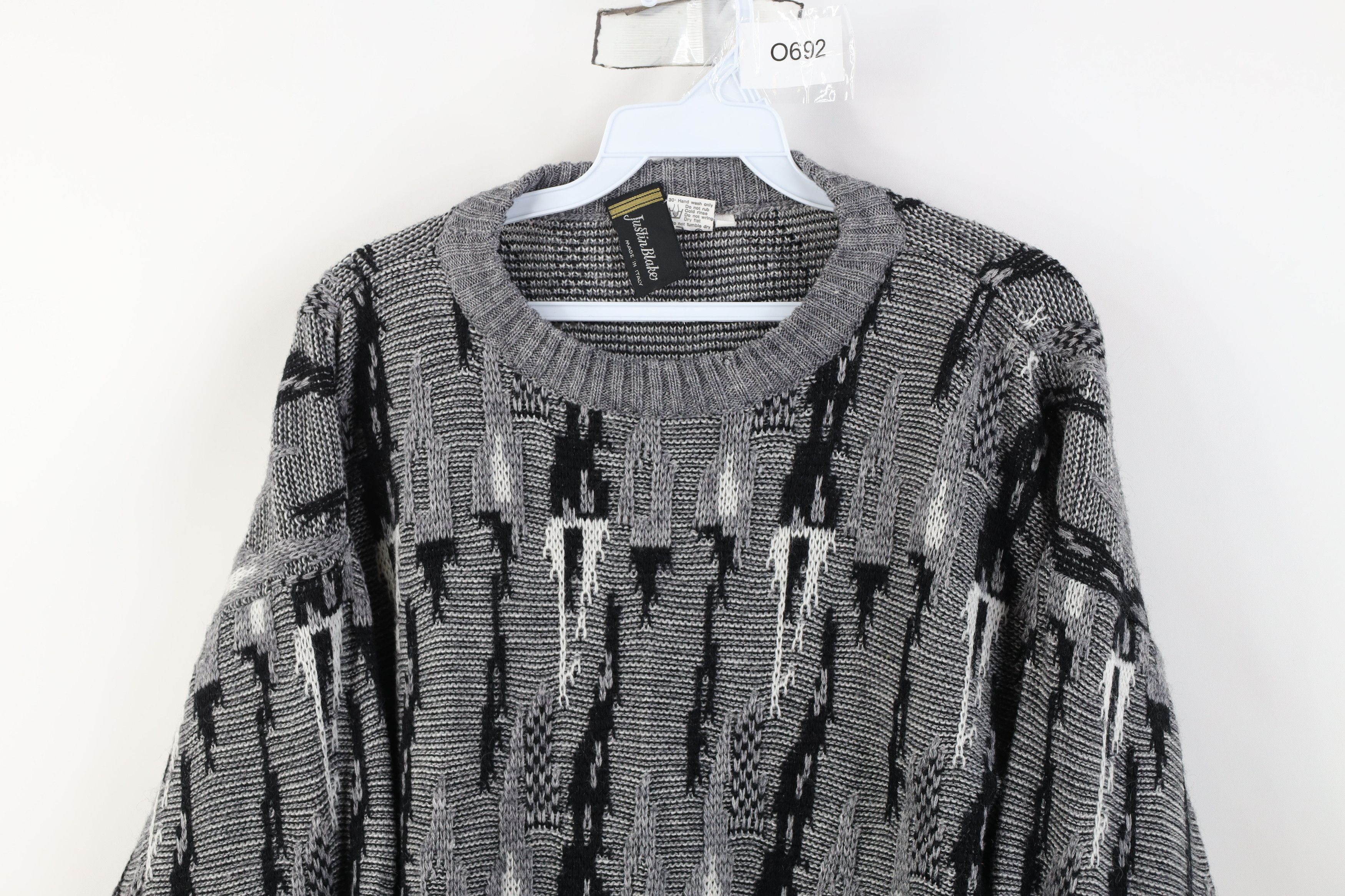 Vintage Vintage 90s Streetwear Wool Blend Knit Crewneck Sweater Size M / US 6-8 / IT 42-44 - 2 Thumbnail