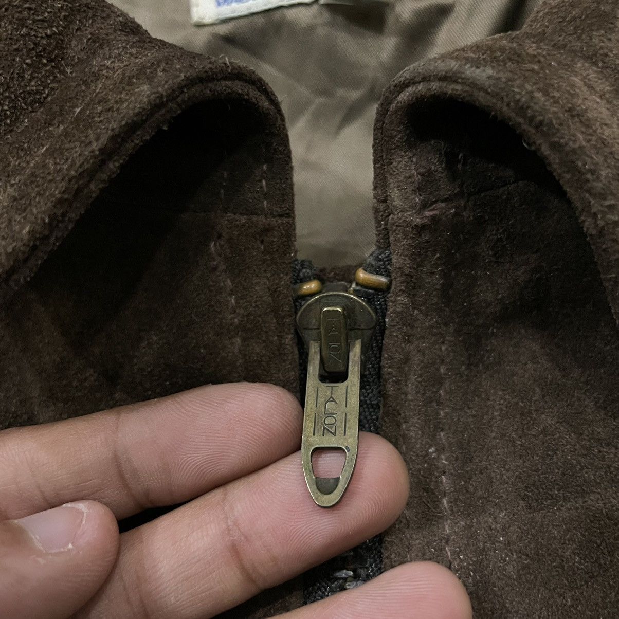 Golden Bear Vintage Golden Bear Talon Zipper USA Suede Leather Jacket Size US L / EU 52-54 / 3 - 7 Thumbnail