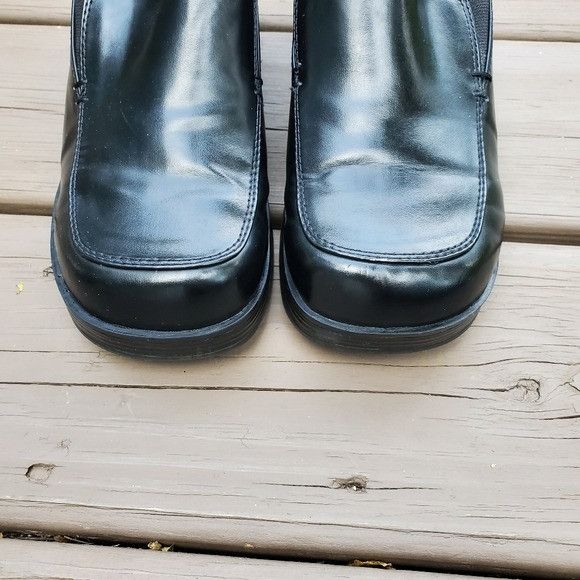 Vintage Vintage 90s y2k Mudd Sharpe Black Vegan Leather Chunky Heels Size US 9 / IT 39 - 3 Thumbnail