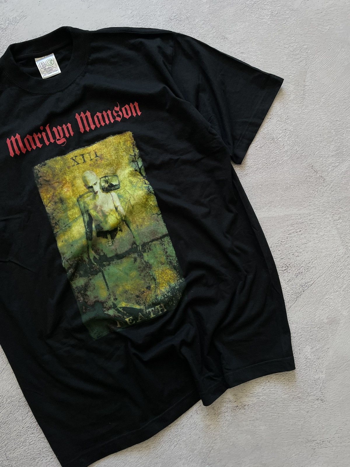 Marilyn Manson VINTAGE! T-Shirt Marilyn Manson 2000’s Death Tarot Wood Rare Size US XL / EU 56 / 4 - 2 Thumbnail