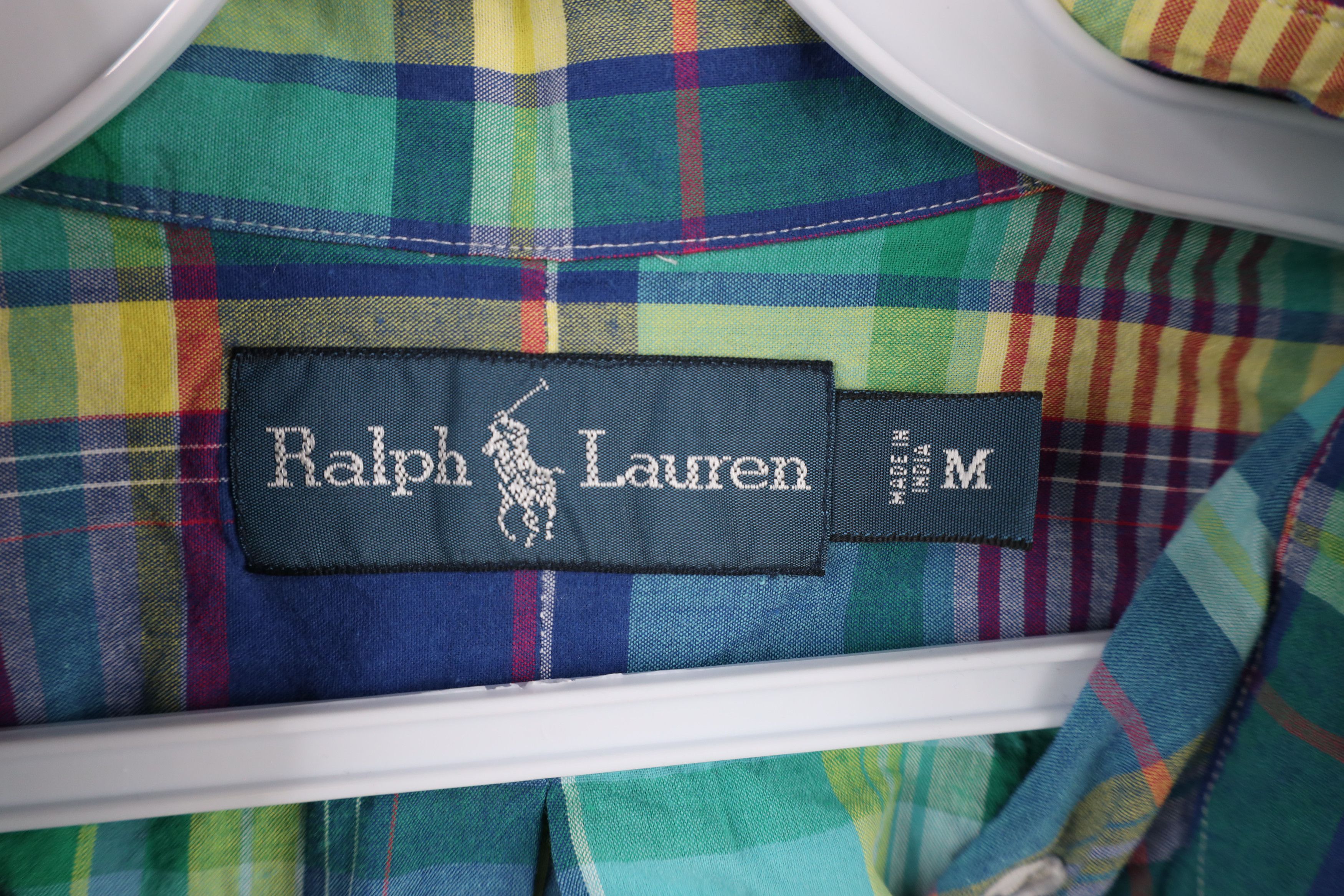 Ralph Lauren × Vintage Vintage 90s Ralph Lauren Madras Plaid Button Down Shirt Size US M / EU 48-50 / 2 - 5 Thumbnail