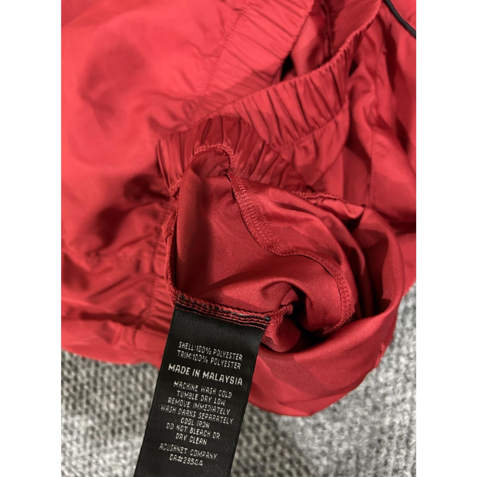 Footjoy FootJoy Jacket Mens Large Red Short Sleeve Windbreaker Pullover V Neck Golf Pockets Elastic Waist Size US L / EU 52-54 / 3 - 7 Thumbnail