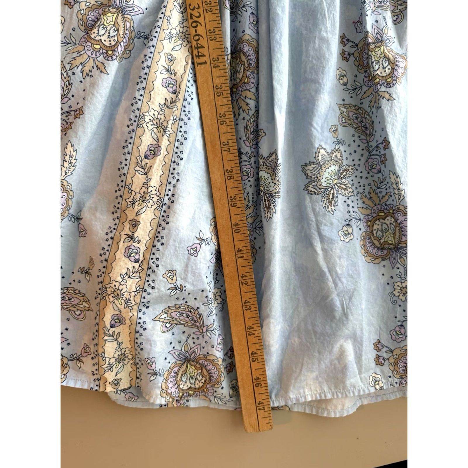 Vintage Lane Bryant Dress Floral Delicate Wrap Tie Midi Puff Sleeve Women 16 Blue Size XXL / US 16-18 / IT 52-54 - 6 Thumbnail
