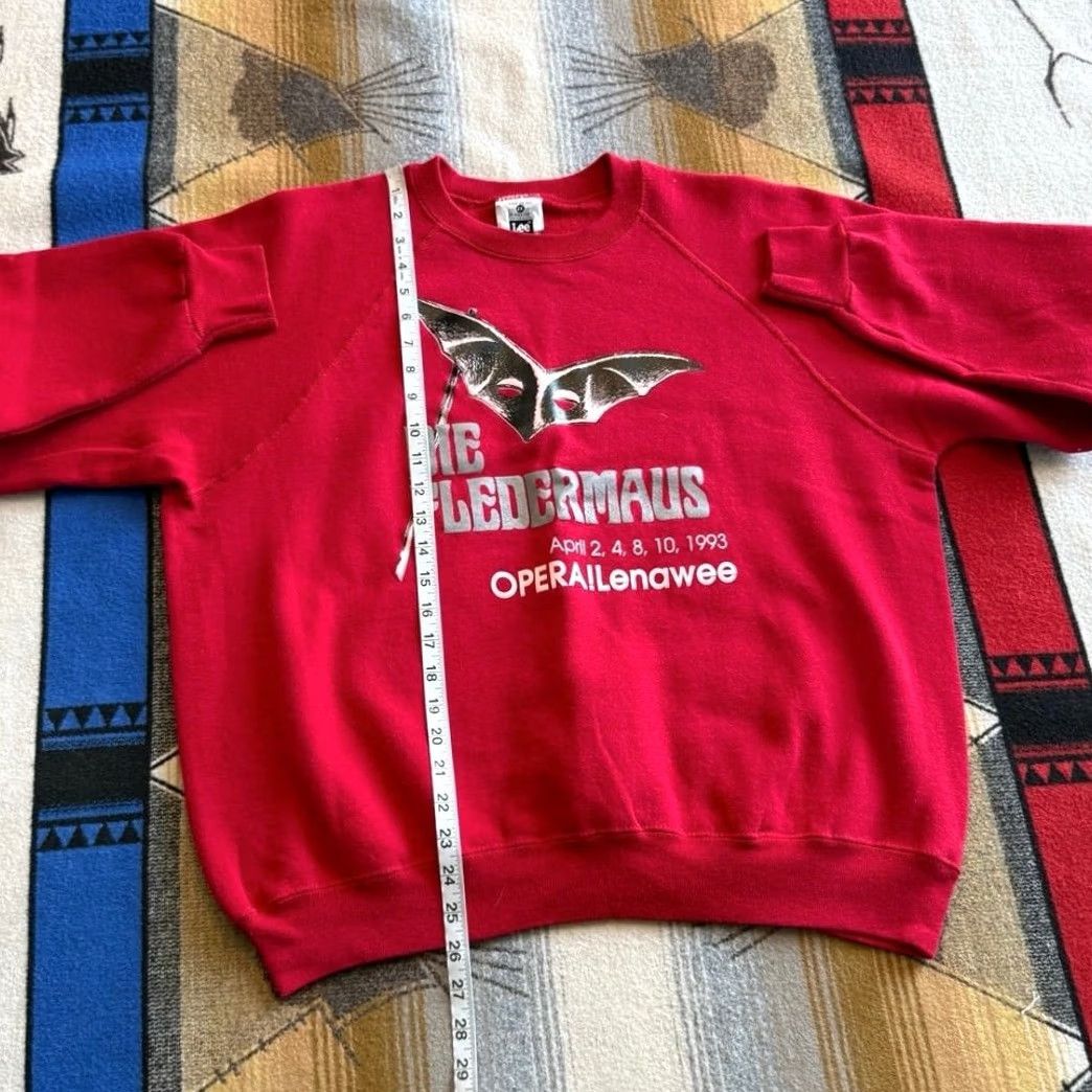 Lee VINTAGE 90s Die Fledermaus Opera Lenawee Sweatshirt XL USA Made Red Crewneck Mens Size US XL / EU 56 / 4 - 6 Thumbnail