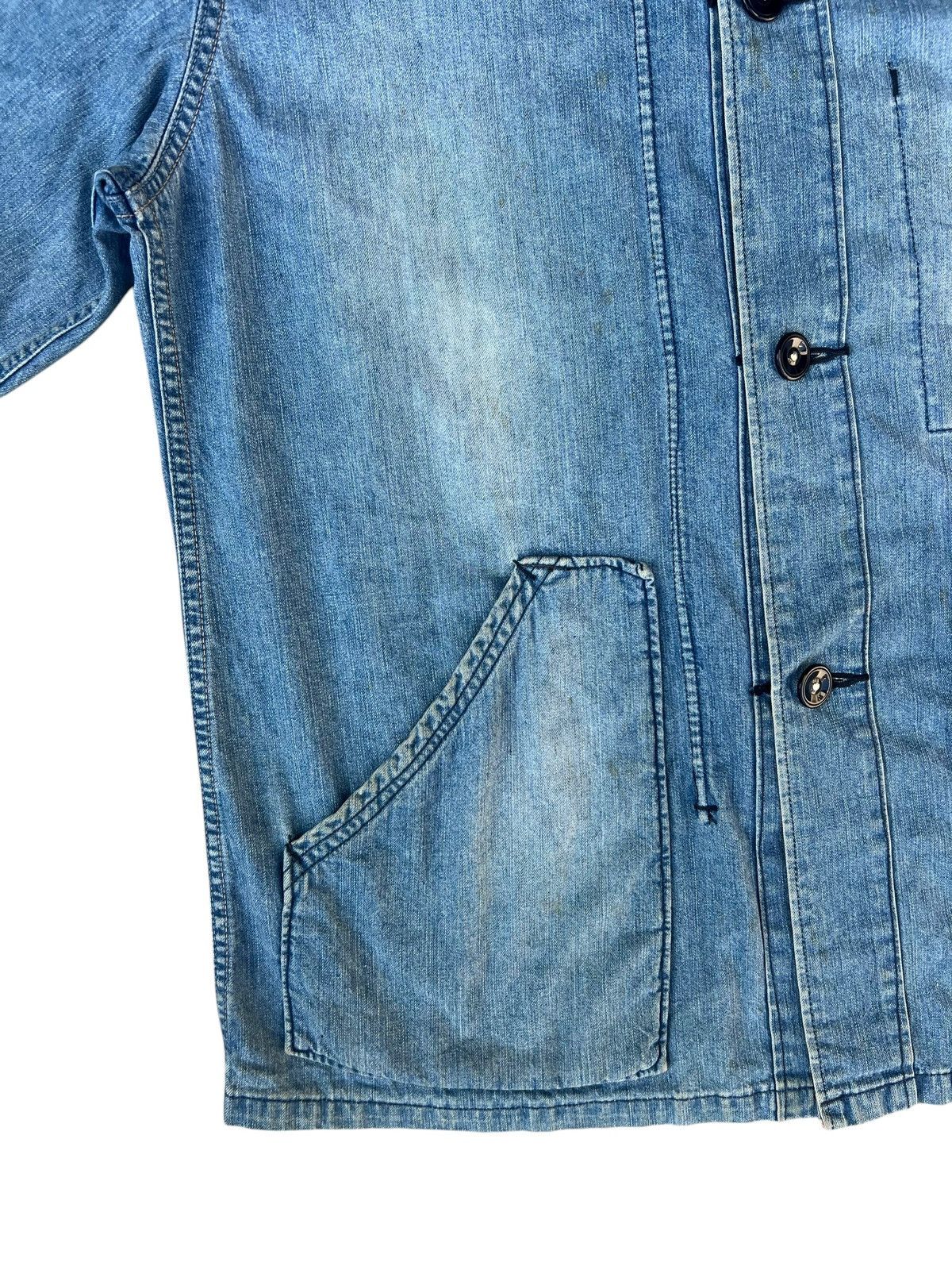 Blue Blue Japan Vintage Blue Blue Japan Dirty Mud Stains Denim Jacket Size US L / EU 52-54 / 3 - 8 Thumbnail