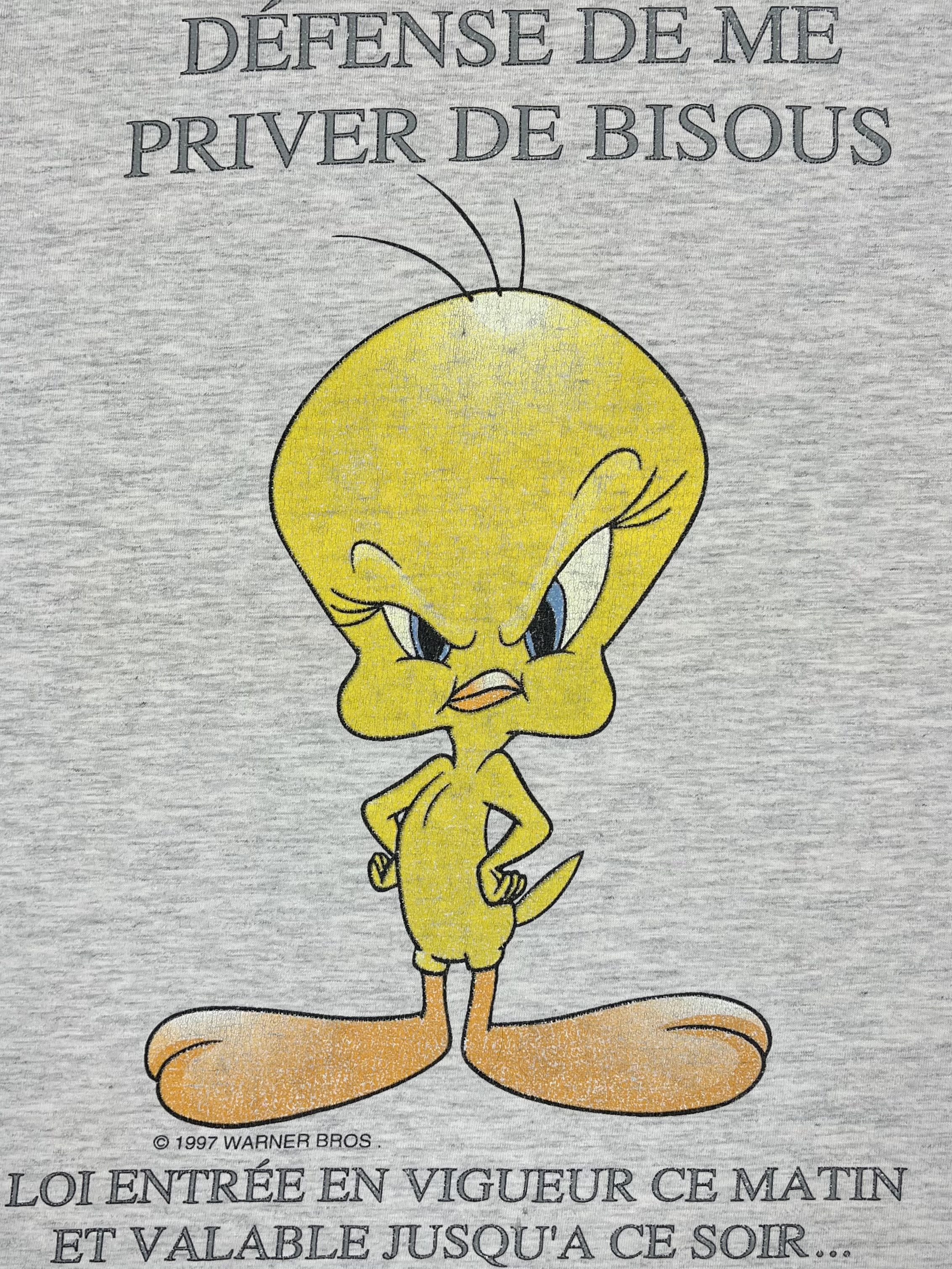 Vintage Vintage Tweety Warner Bros. Cartoon T Shirt 1997 Size US M / EU 48-50 / 2 - 7 Thumbnail