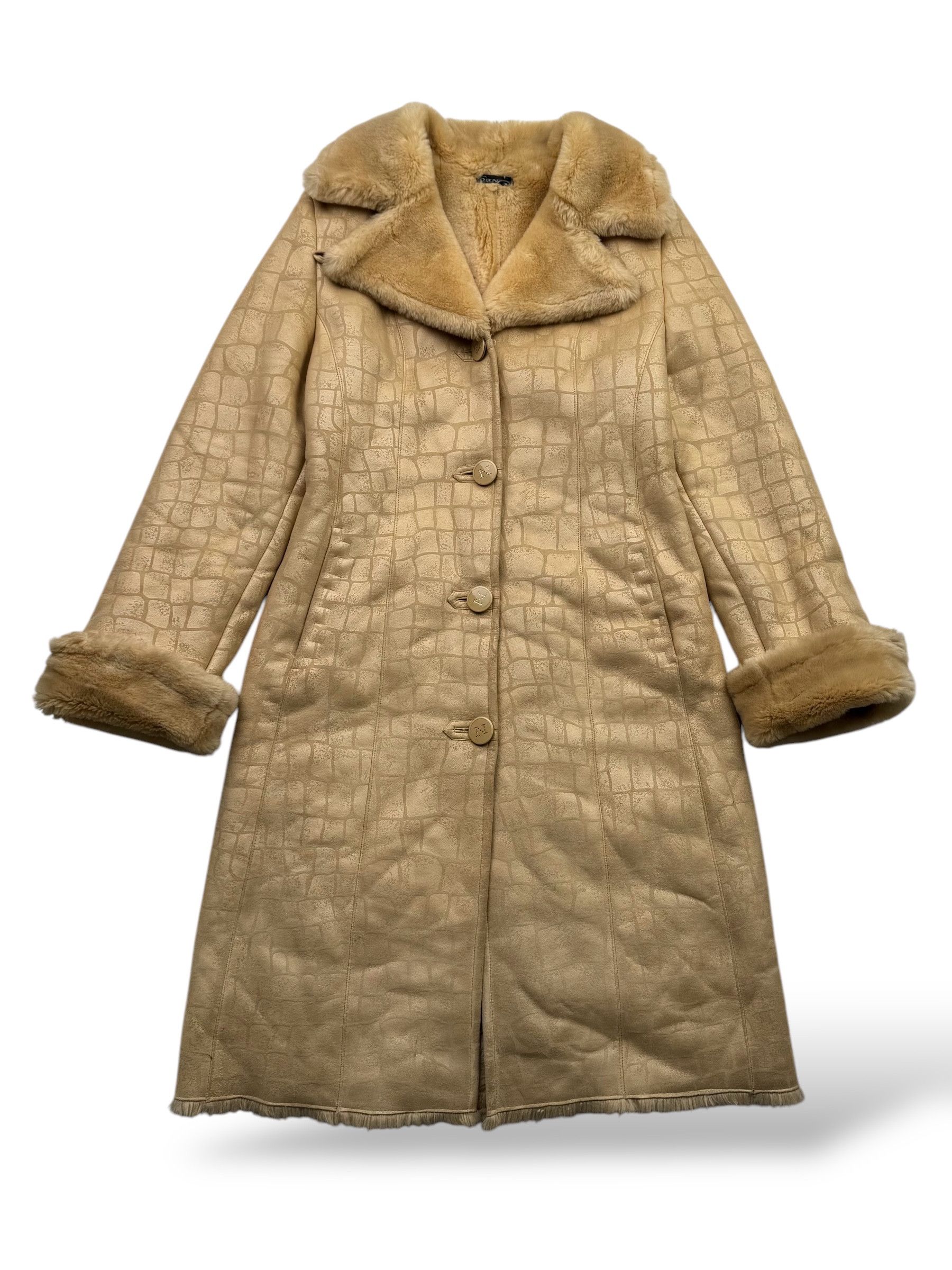 Japanese Brand Vintage Faux Sheepskin Coat W70(V9) Size S / US 4 / IT 40 - 1 Thumbnail
