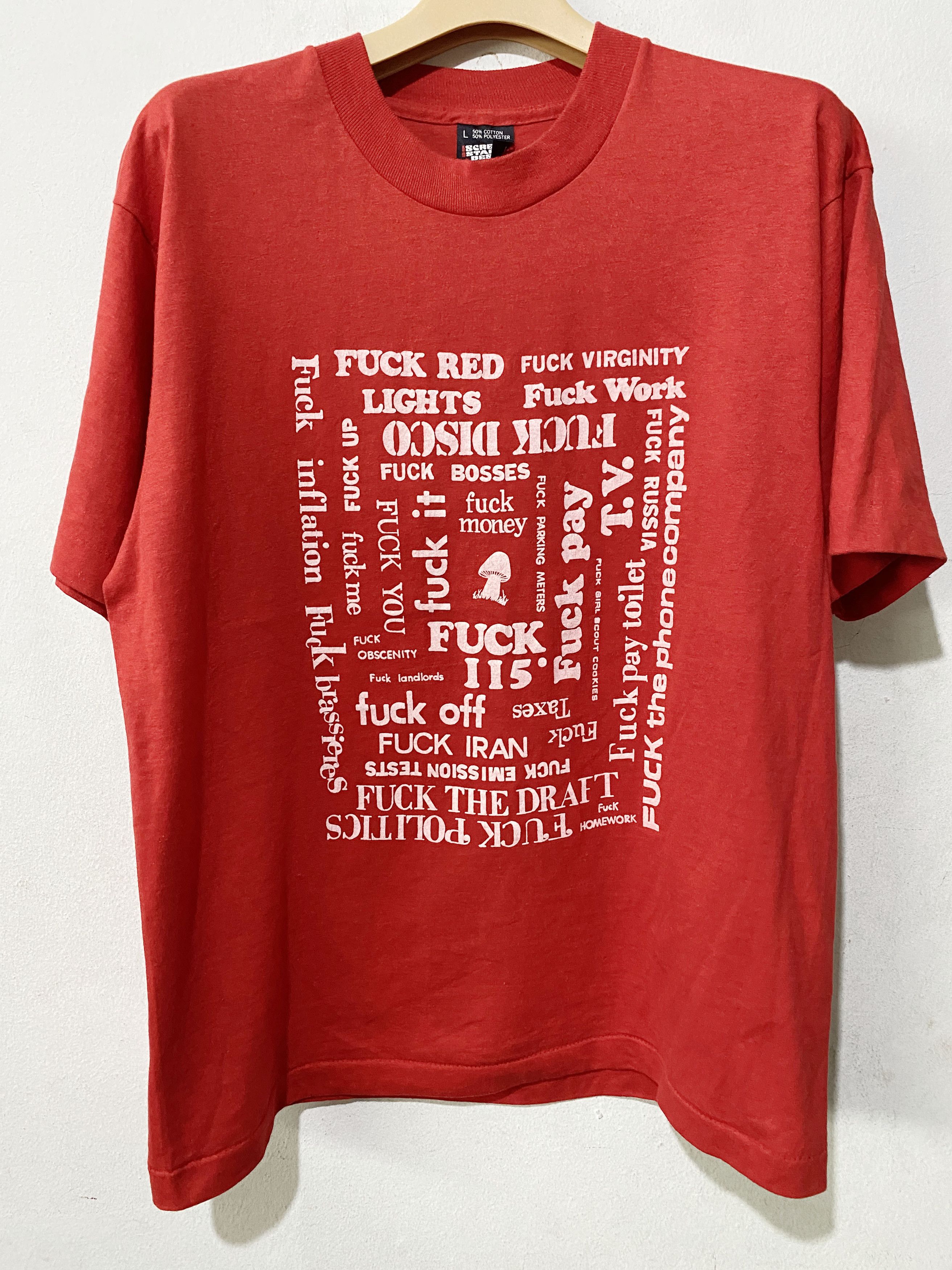 Vintage Vintage Fuck Everything Shirt Size US L / EU 52-54 / 3 - 1 Thumbnail