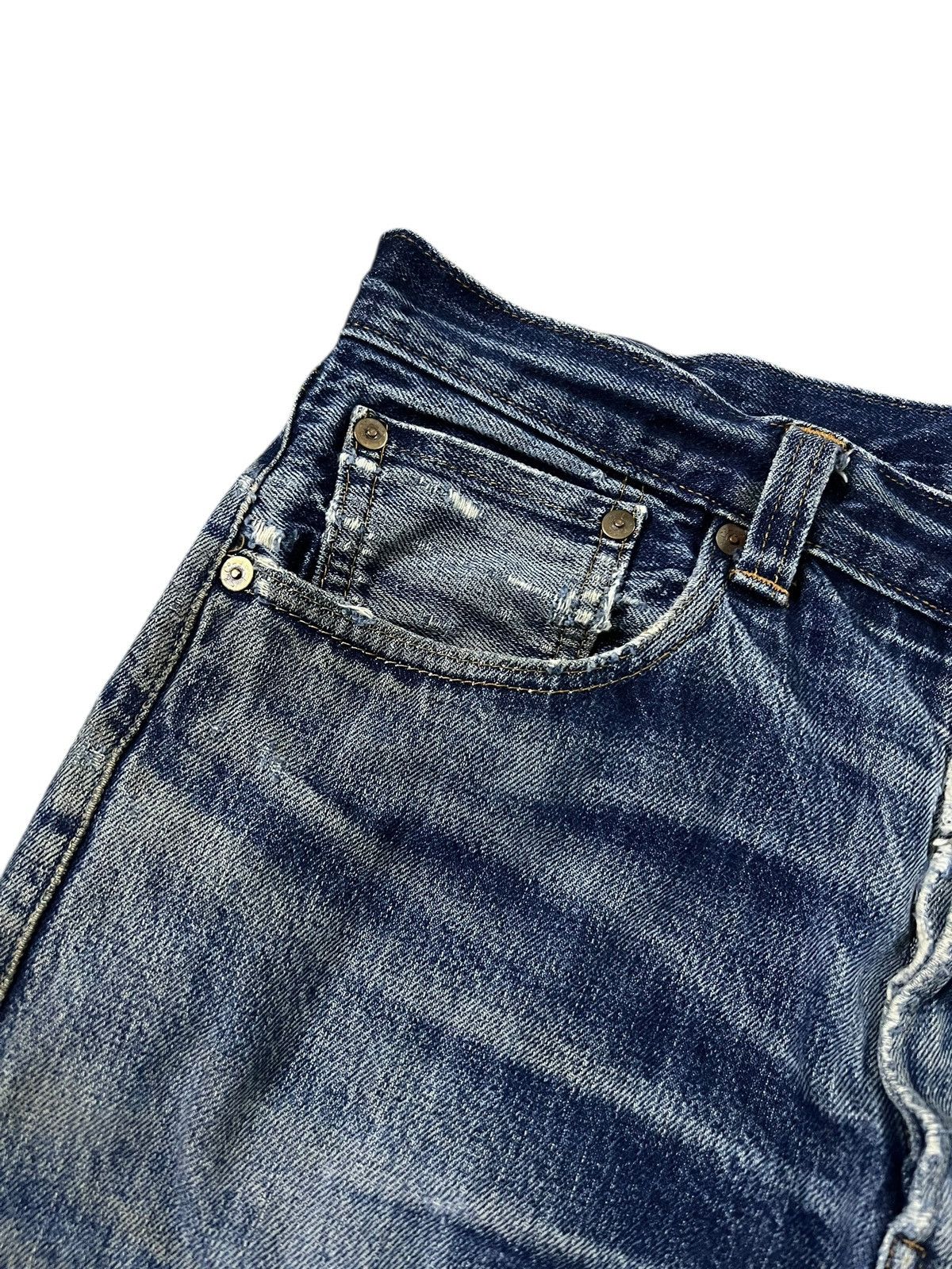 Levi's Vintage Levi’s 501xx Big E Lvc 1950 Usa Distressed Jean Size US 31 - 7 Thumbnail