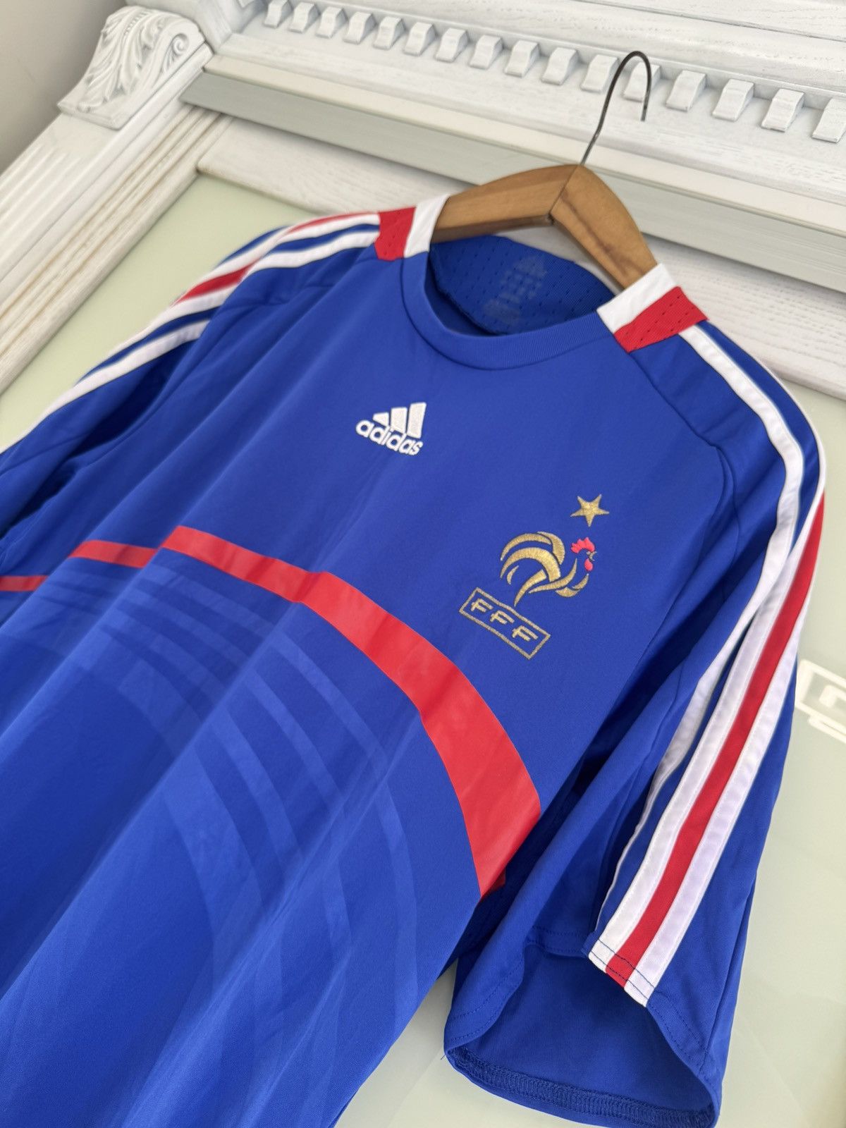 Adidas Vintage France 2008-2009 Home Soccer Jersey Football Shirt Size US L / EU 52-54 / 3 - 5 Thumbnail