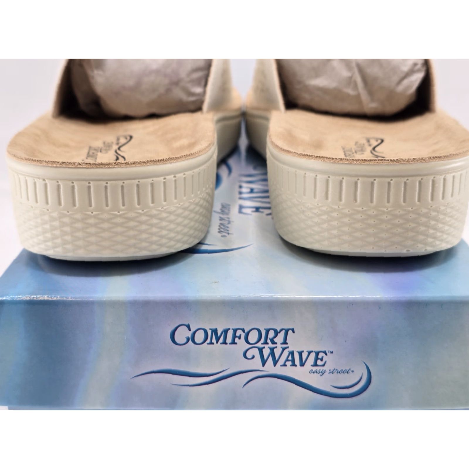 Vintage Easy Street Ivey Slide Sandal Women White 9.5W - Casual Comfort Slide Shoe Size US 10 / IT 40 - 7 Thumbnail