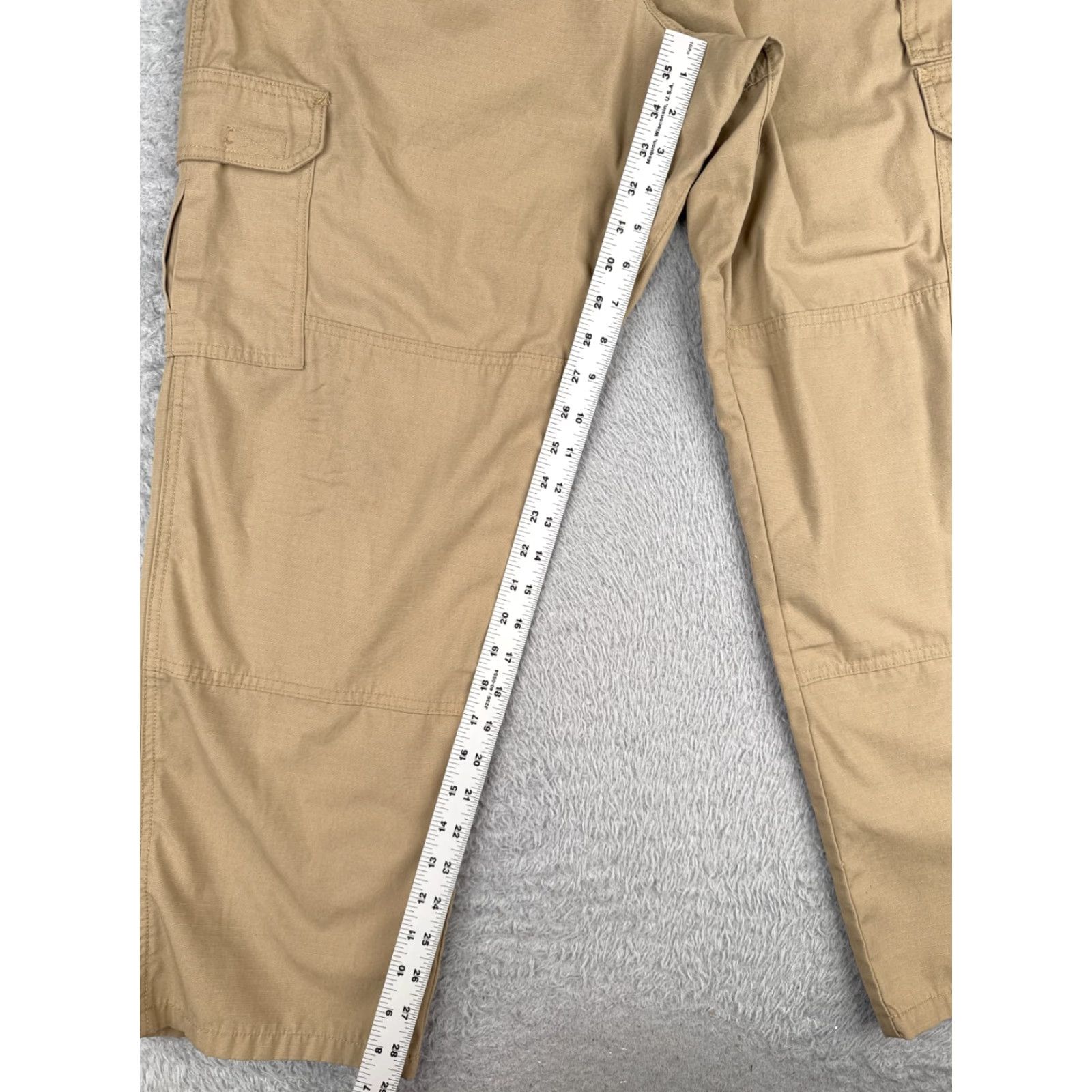 Vintage 5.11 Tactical Pants Men 36 Beige Cargo Double Knee Rip-Stop Fabric LEO EMT 36x30 Size US 36 / EU 52 - 7 Thumbnail
