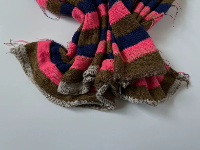 Y's Y's Upside-down striped fur-trimmed sweater Size US M / EU 48-50 / 2 - 3 Thumbnail
