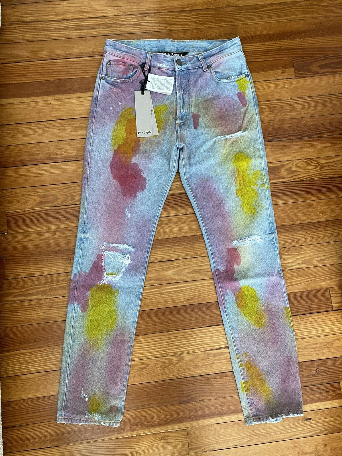 Palm Angels Tie Dye Relaxed Fit Denim Size US 30 / EU 46 - 1 Thumbnail