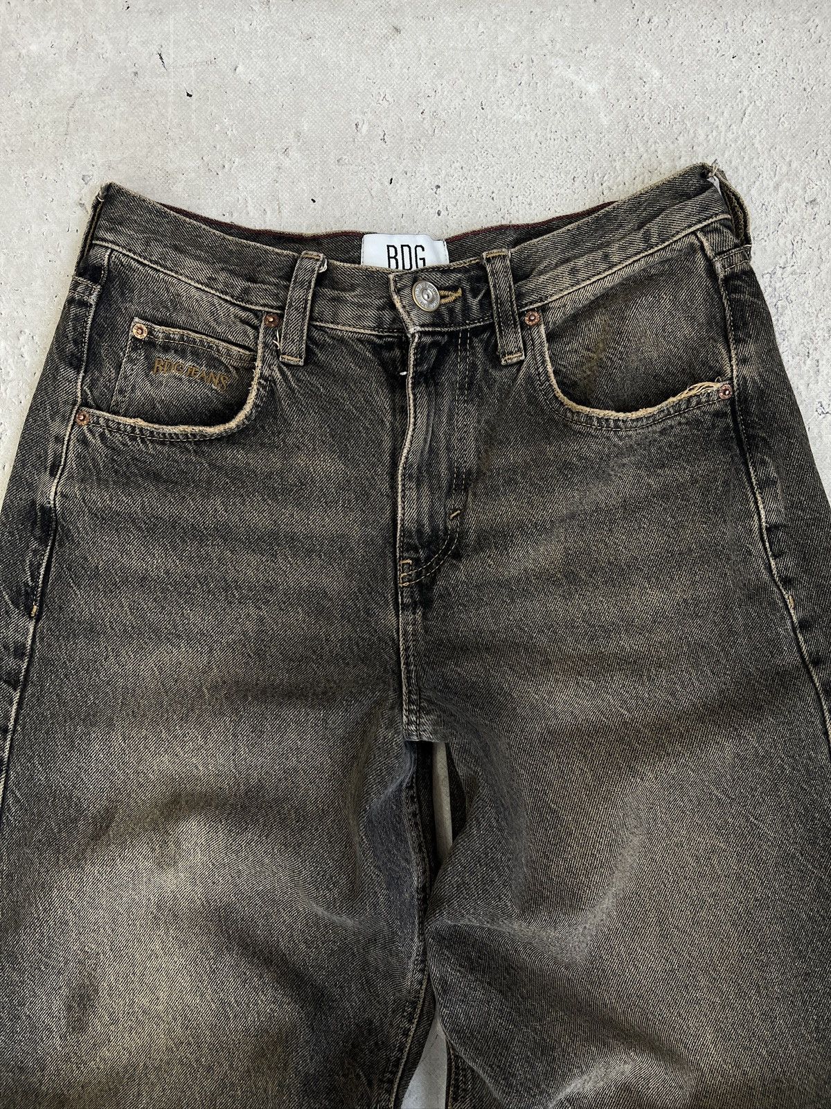 Bdg Black Washed Denim Jeans Vintage baggy fit jeans JNCO Size US 30 / EU 46 - 3 Thumbnail
