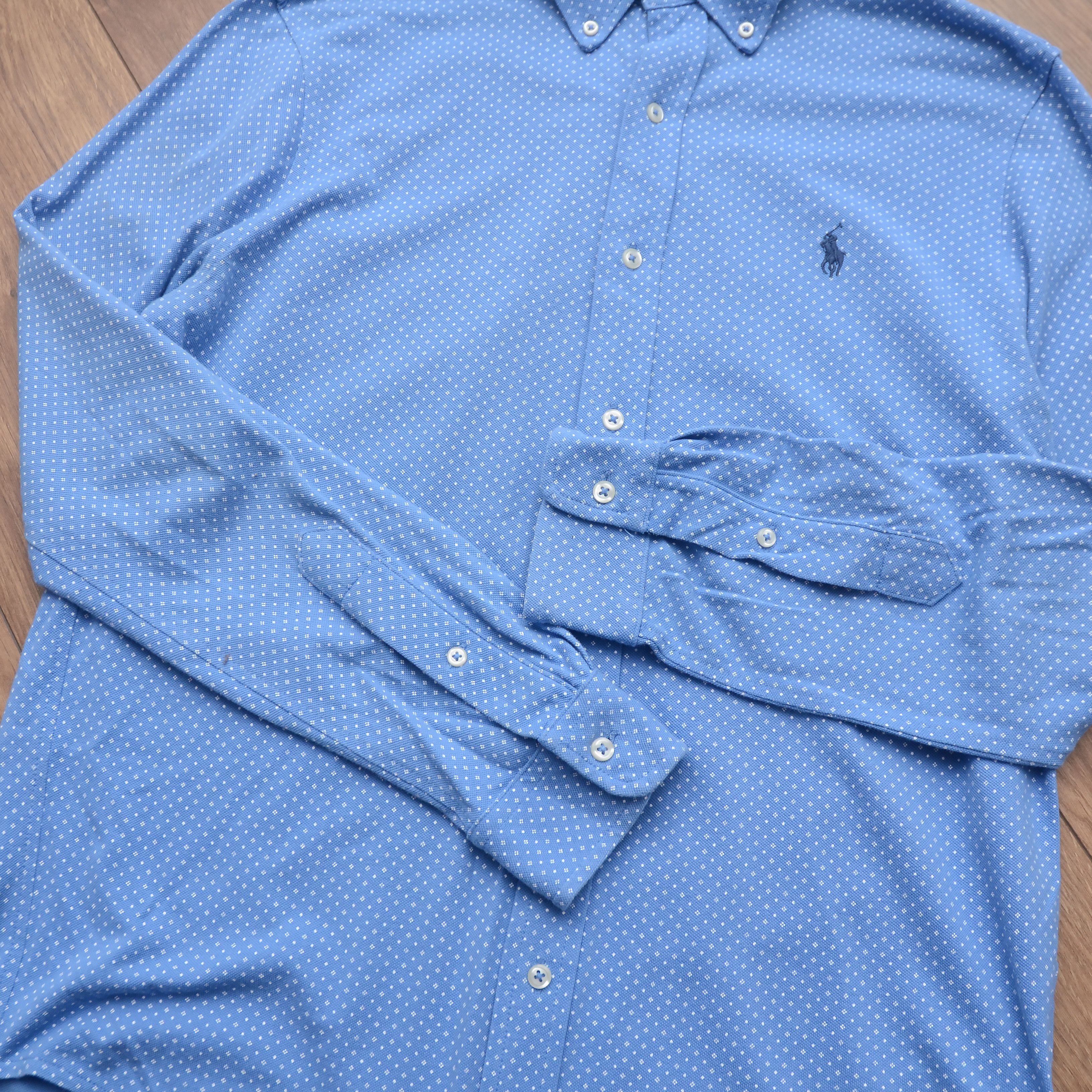 Ralph Lauren Ralph Lauren Featherweight Mesh Shirt Cotton Micro Pattern Size US M / EU 48-50 / 2 - 11 Thumbnail