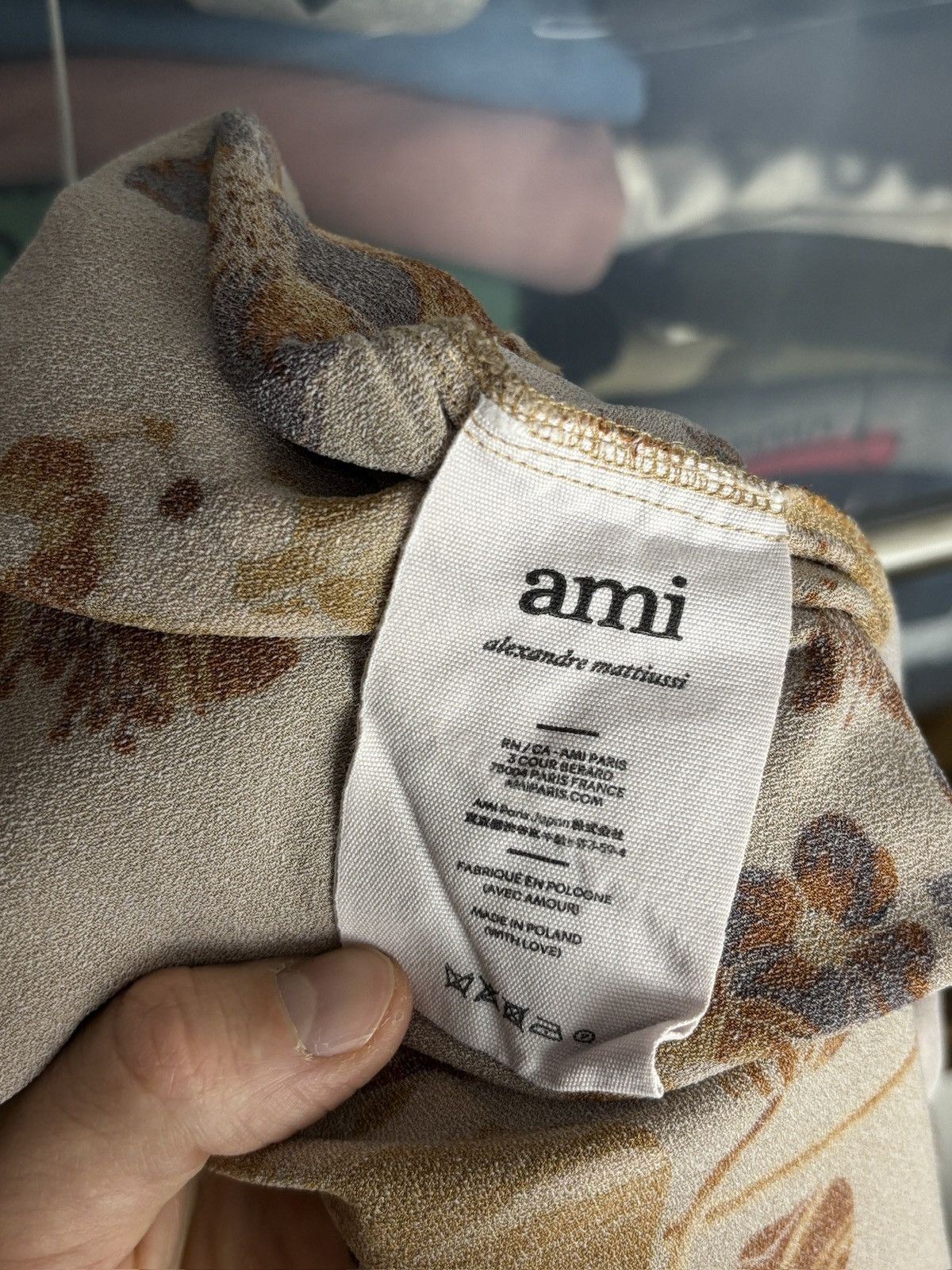 AMI AMI Floral Print Viscose Shirt Designer Rare Size US M / EU 48-50 / 2 - 7 Thumbnail