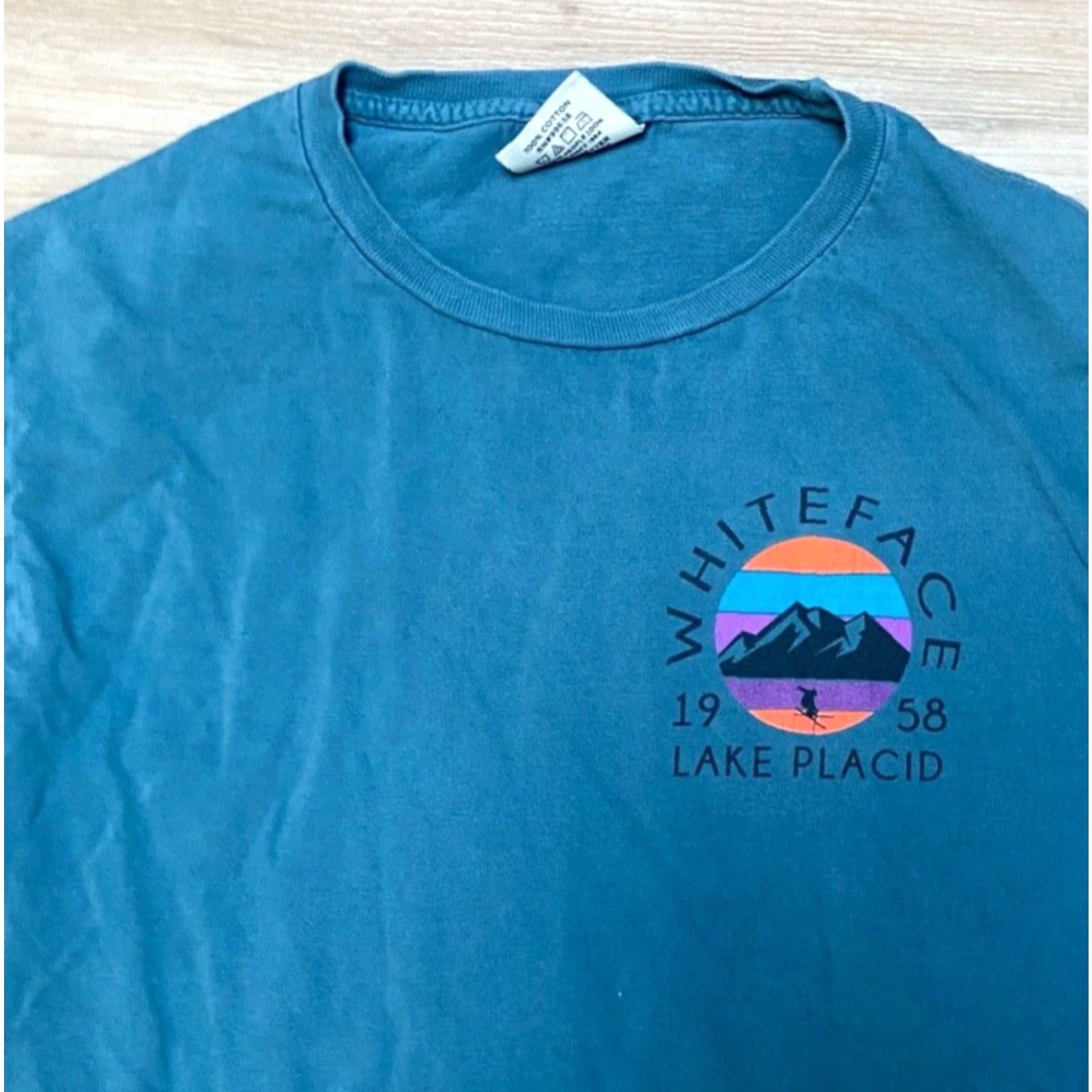 Vintage VINTAGE Whiteface Lake Placid Shirt Mens Small Blue 84 Long Sleeve Crewneck Tee Skiing Size US S / EU 44-46 / 1 - 2 Thumbnail
