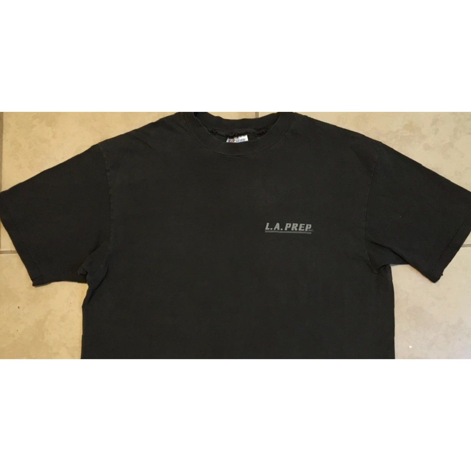 Vintage VINTAGE 80s LA Prep Faded Shirt L Black USA Men T-Shirt Short Sleeve 90s Grunge Biker Punk Skate Surf Trucker Track Single Stitch Size US L / EU 52-54 / 3 - 5 Thumbnail