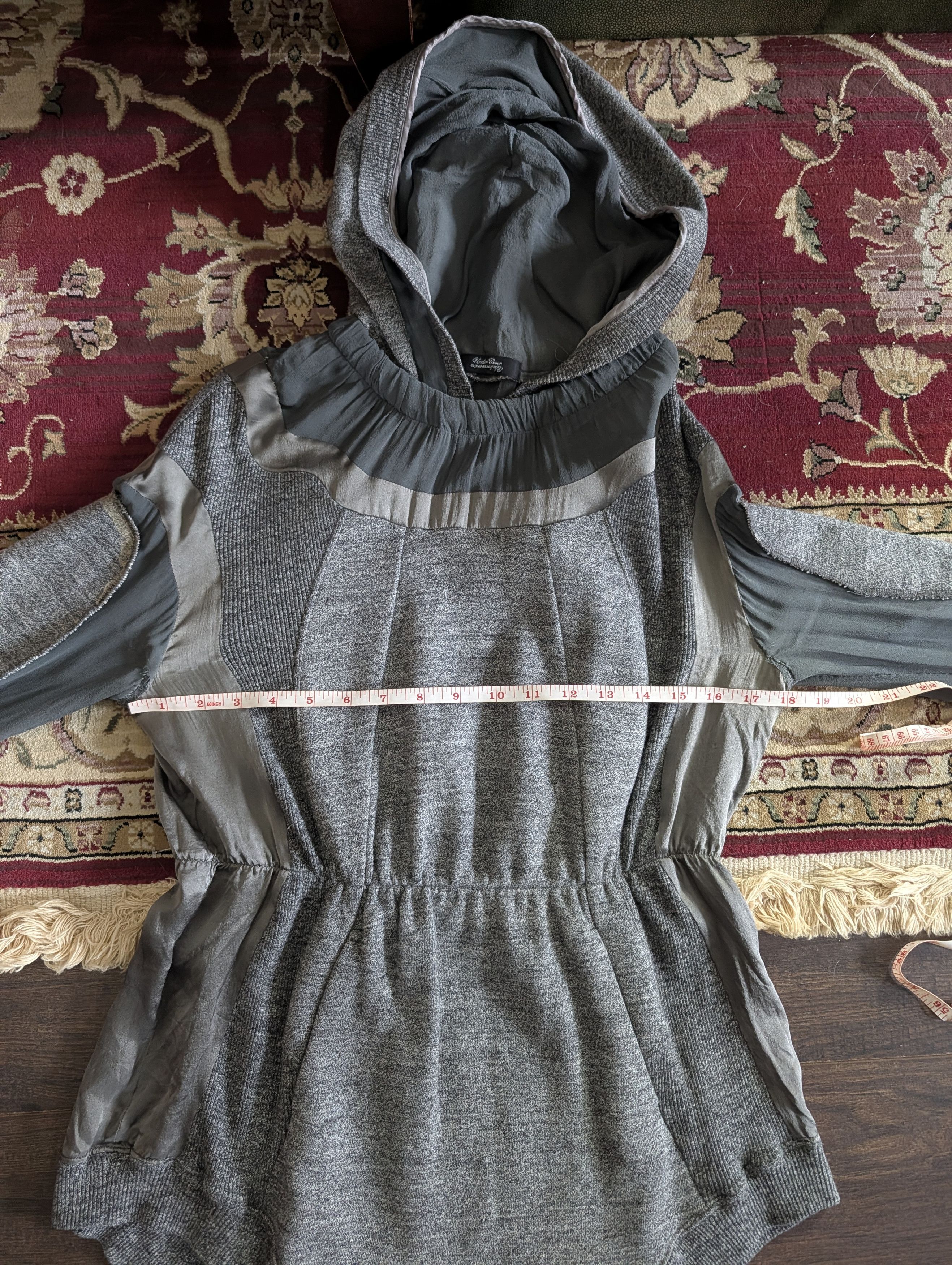 Undercover RARE Vtg silk insert cotton terry cinched waist hoodie Size M / US 6-8 / IT 42-44 - 21 Thumbnail