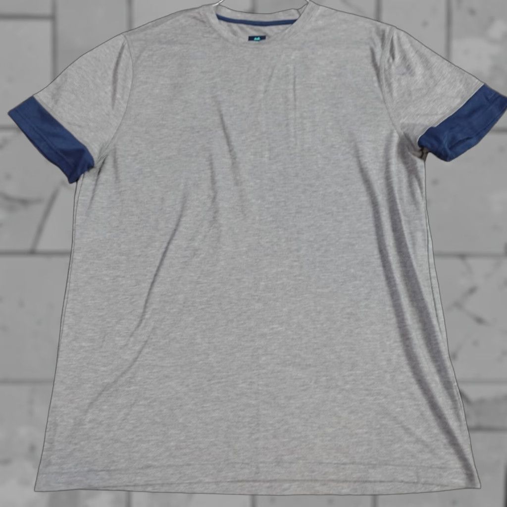 Vintage Myles T-shirt Large Gray Heather Solid Activewear Contrast Sleeves Mens L Gray Athletic Short Sleeve Crew Neck Pullover Shirt Size US L / EU 52-54 / 3 - 1 Thumbnail