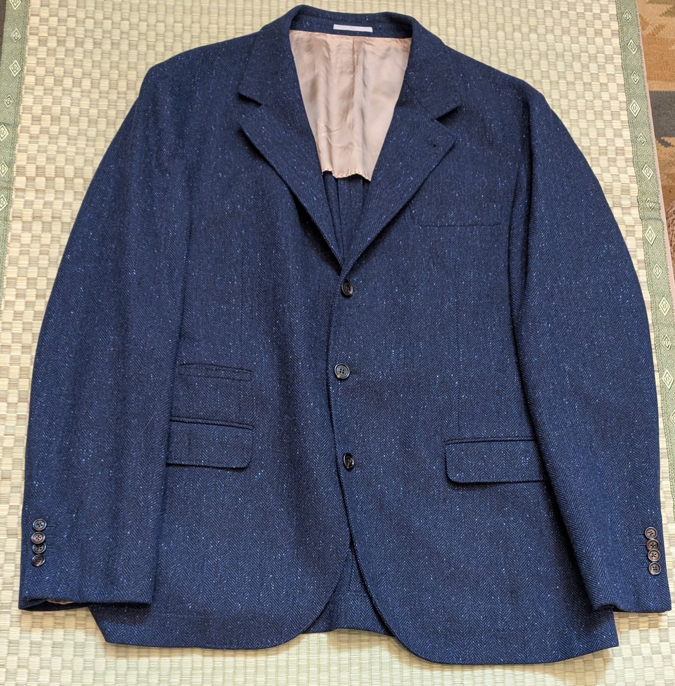 Brunello Cucinelli Brunello Cucinelli Wool Cashmere Herringbone Sport Coat Size 46R - 1 Thumbnail