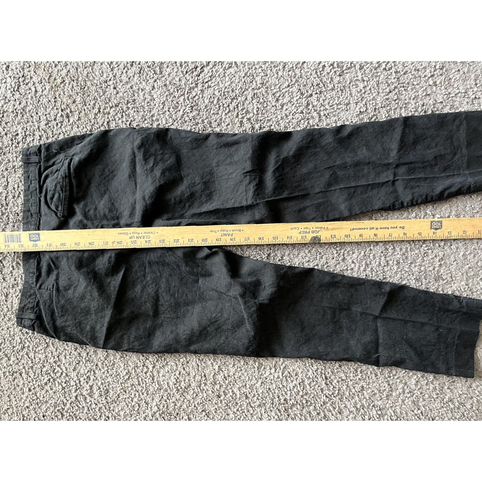 Theory Theory Black Linen Blend Pull On Ankle Pants Women's Size 2 Elastic Waist Casual Classic Size 26" / US 2 / IT 38 - 7 Thumbnail