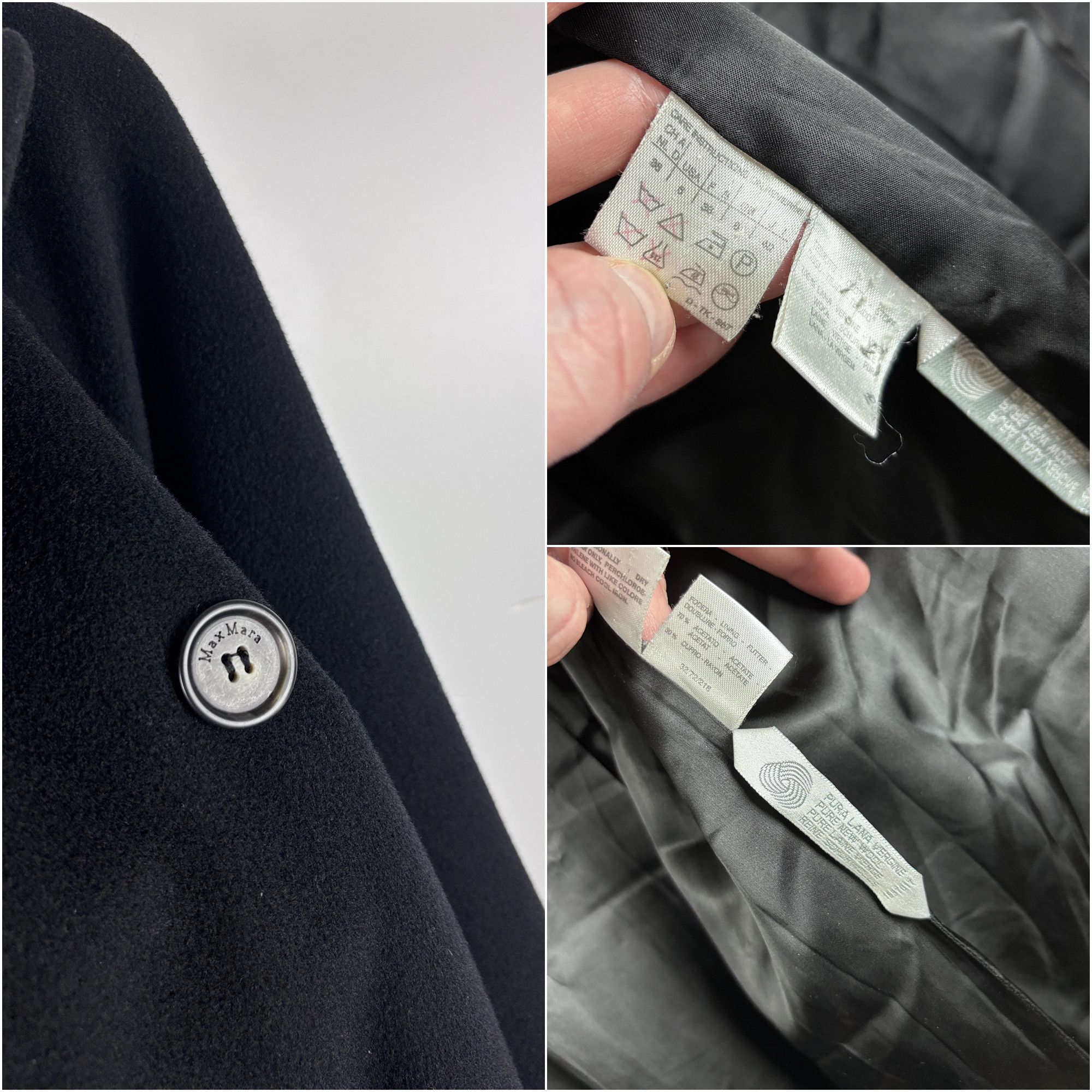Max Mara × Vintage Max Mara Double-Breasted Belted Wool Coat Size US 6 / UK 8 Size M / US 6-8 / IT 42-44 - 10 Thumbnail