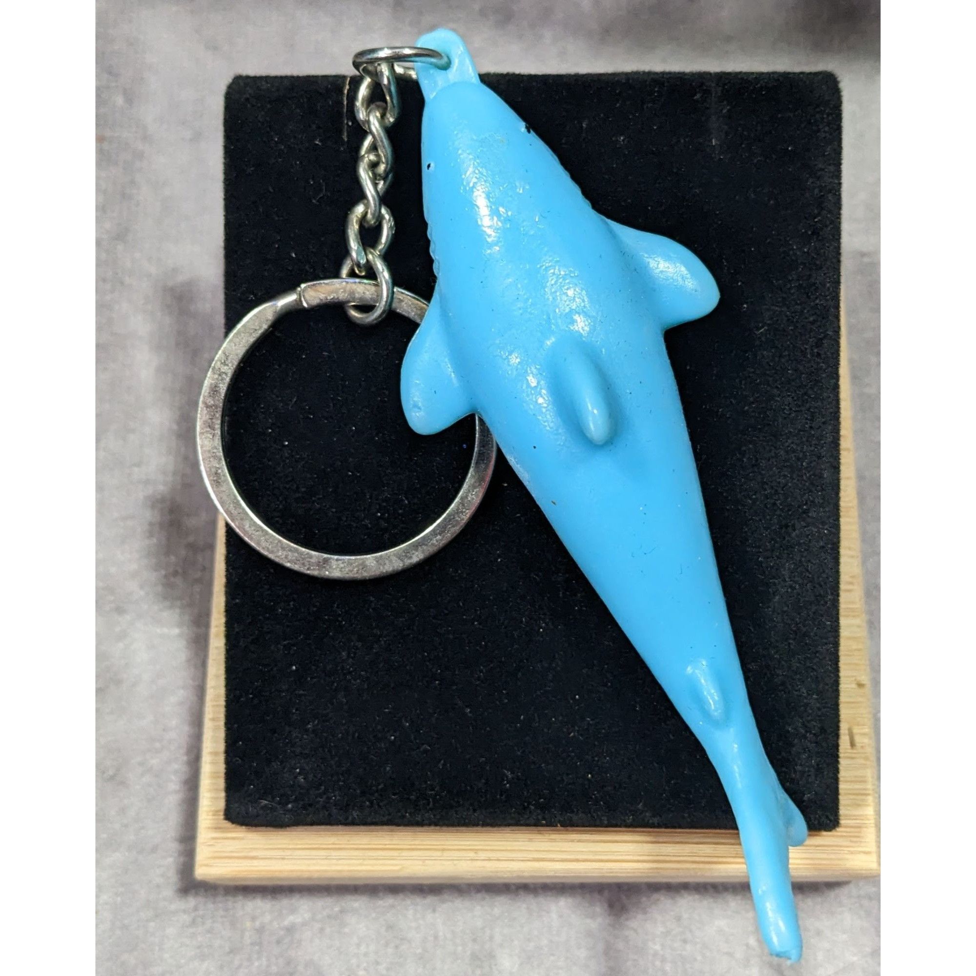 Other Beachy Blue Rubber Squishy Shark Keychain Size ONE SIZE - 4 Thumbnail