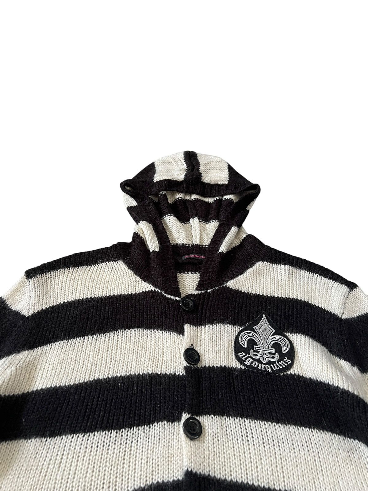 Algonquins Algonquins 🇯🇵 Border Stripes Button Knit Sweater Size L / US 10 / IT 46 - 7 Thumbnail