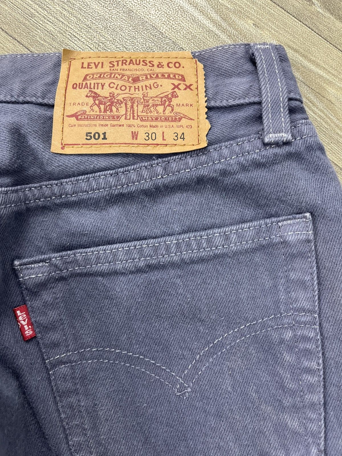 Levi's Vintage Clothing 🇺🇸1990s Vintage Levis 501 30x34 Straight Fit Grey Jeans Size US 30 / EU 46 - 14 Thumbnail