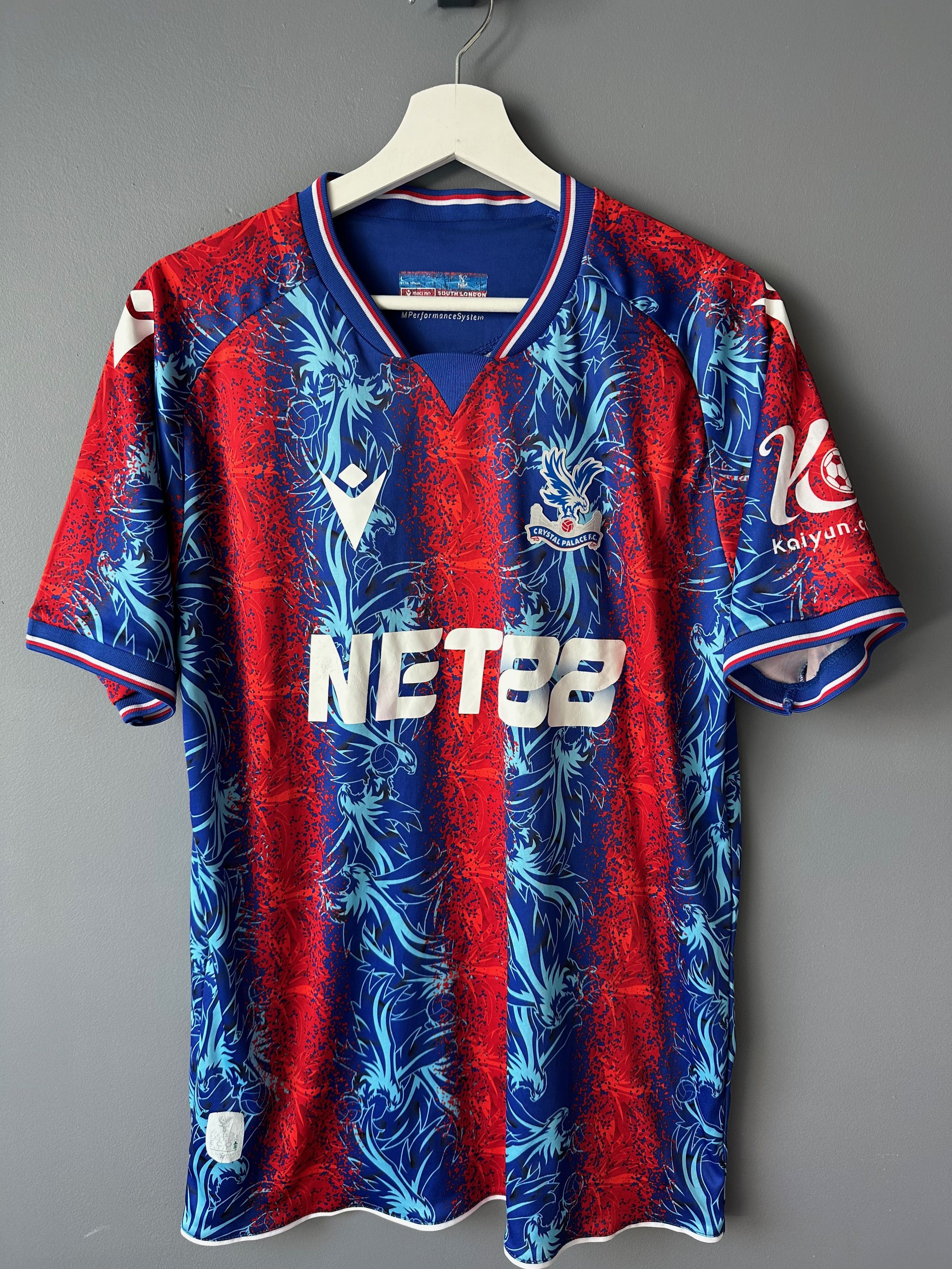 Macron 2024 Crystal Palace Soccer Football jersey shirt cup home Size US L / EU 52-54 / 3 - 2 Thumbnail