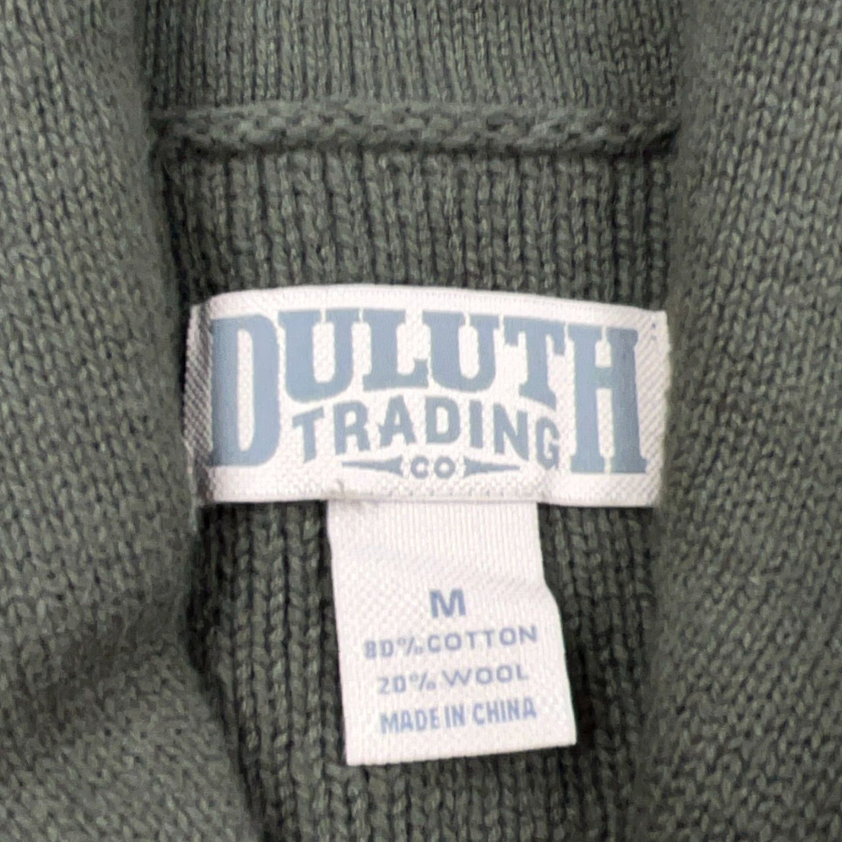 Olive VINTAGE Duluth Men’s Heavy Knit Shawl Collar Sweater Olive Green All Seasons Casual M Size US M / EU 48-50 / 2 - 5 Thumbnail