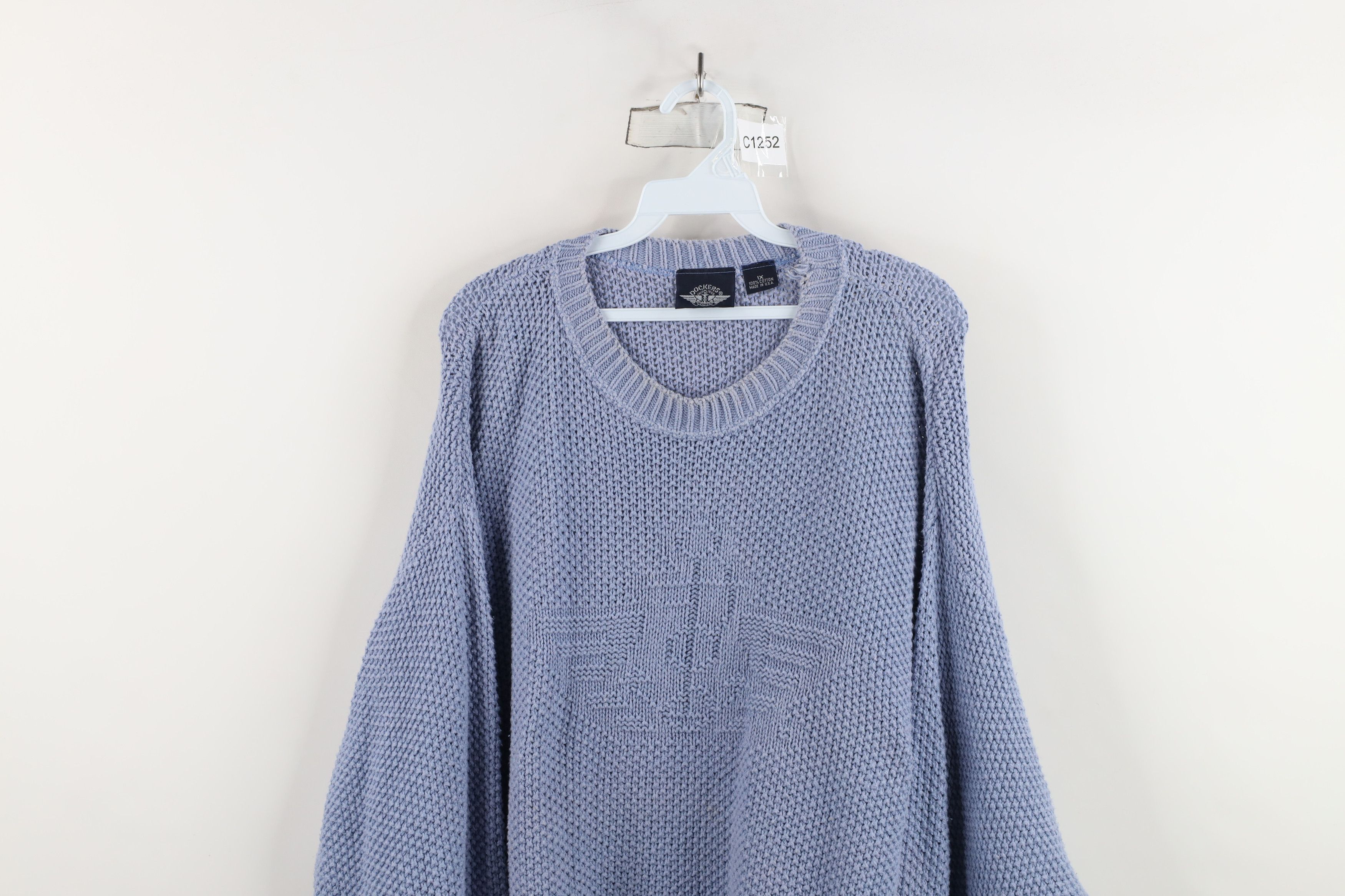 Dockers × Vintage Vintage 90s Dockers Logo Baggy Oversized Knit Sweater USA Size US XL / EU 56 / 4 - 2 Thumbnail