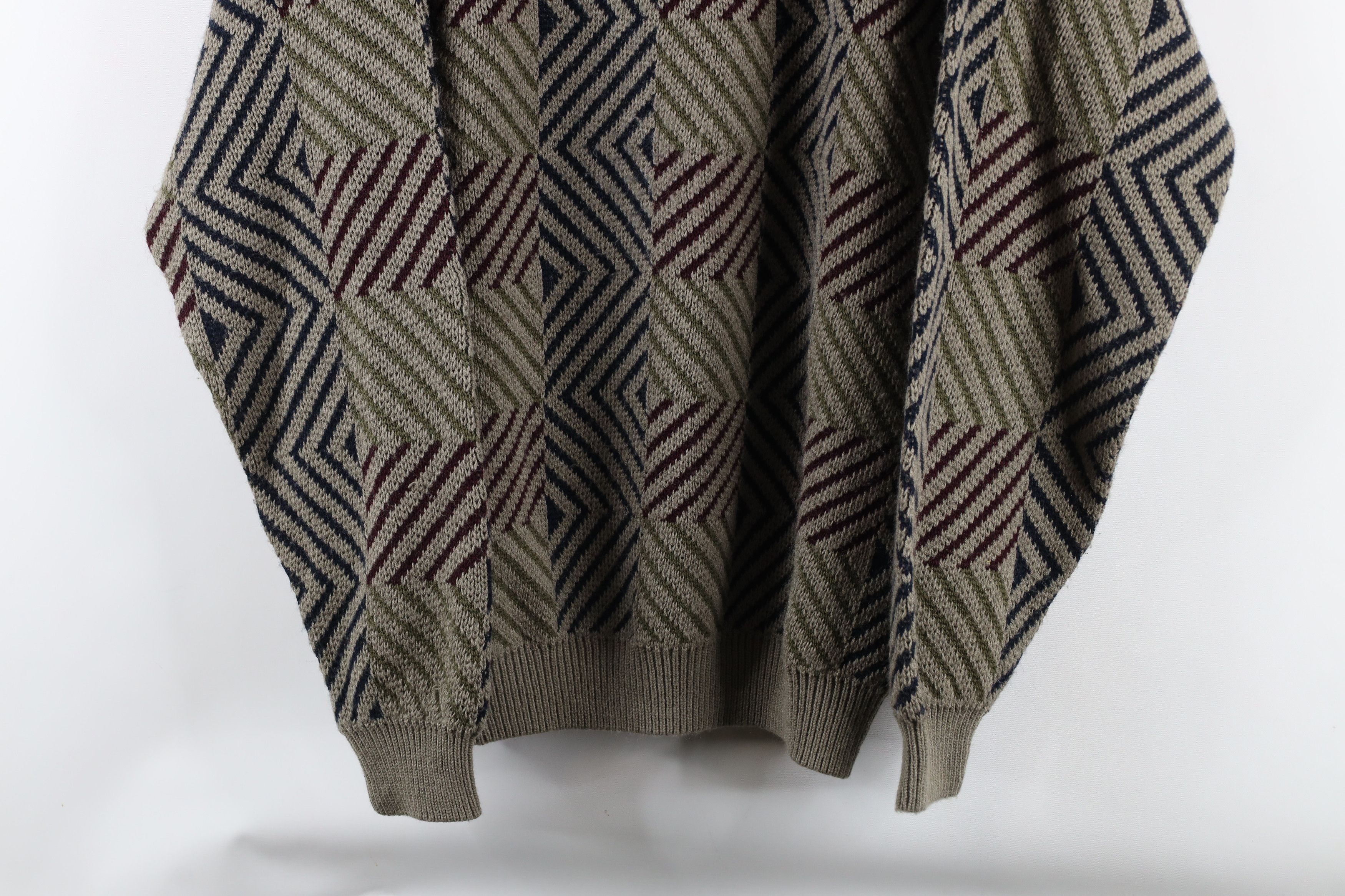 Vintage Vintage 90s Coogi Style Checkered Knit Cosby Dad Sweater Size US XL / EU 56 / 4 - 3 Thumbnail