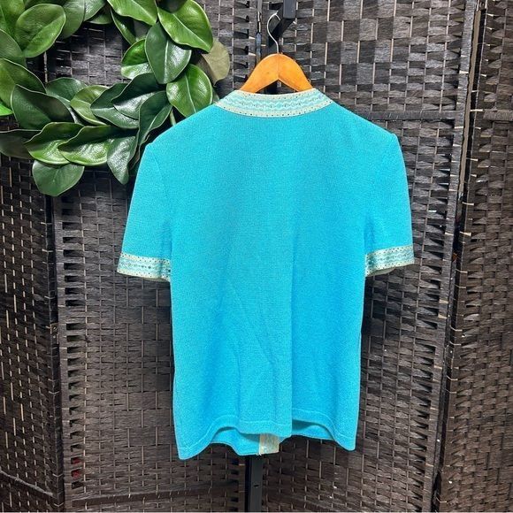 Vintage St. John evening sweater jacket size 8 light blue sparkling Size M / US 6-8 / IT 42-44 - 2 Thumbnail