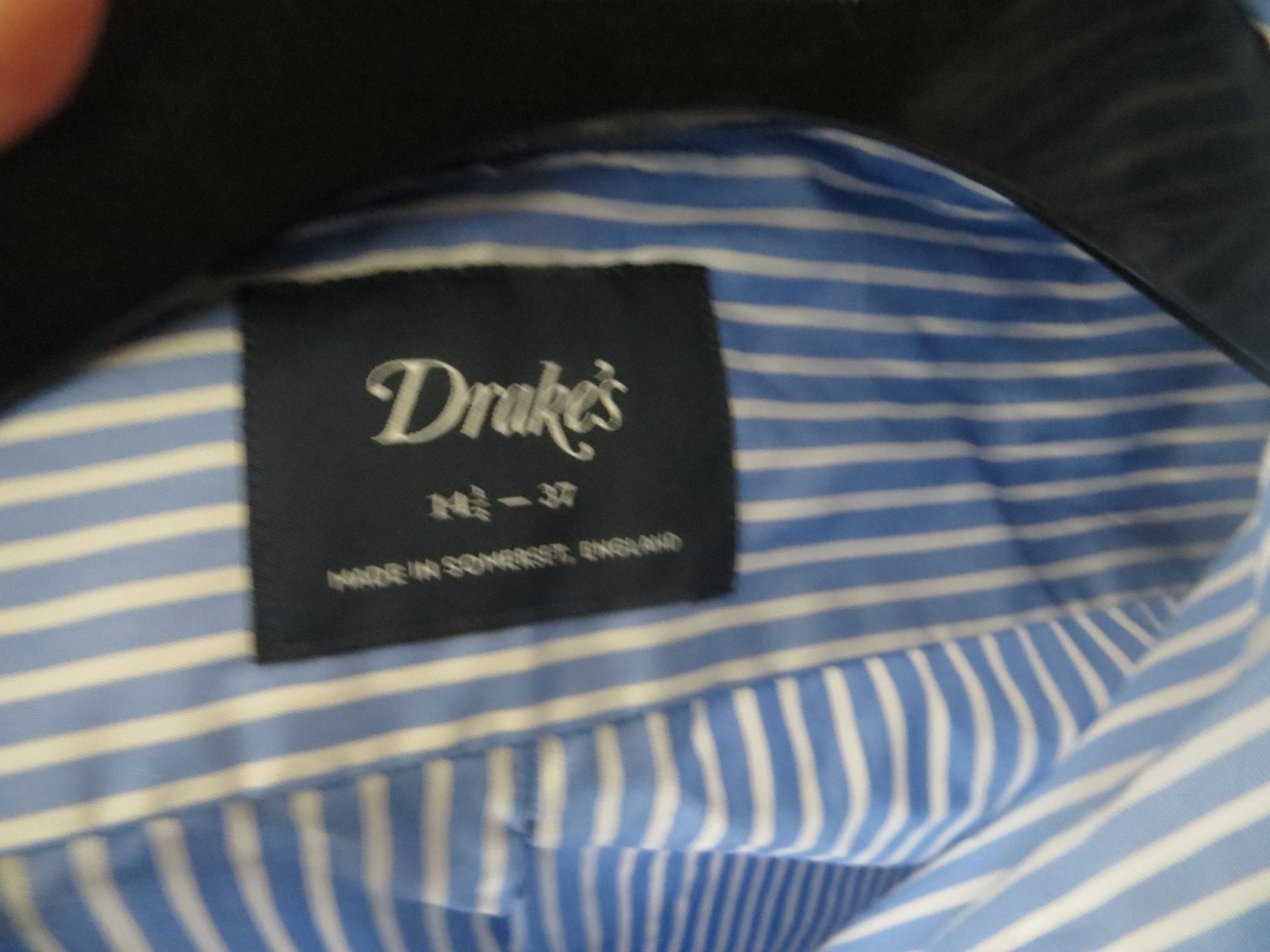 Drake's BUTTON DOWN COLLAR STRIPPED SHIRT SIZE14.5 Size US S / EU 44-46 / 1 - 3 Thumbnail
