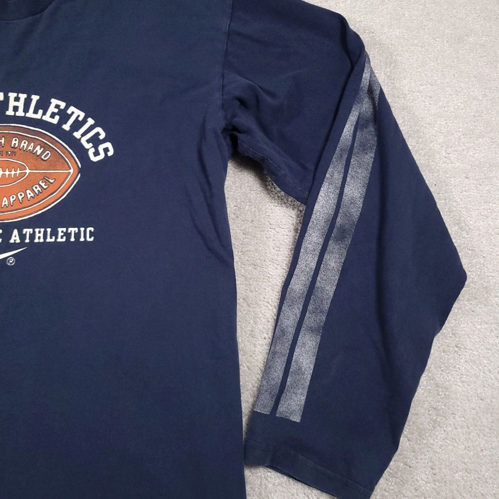 Nike Nike Athletics Shirt Mens Medium Long Sleeve Football Graphic Print Swoosh Logo 100% Cotton Blue, Regular Fit, Crew Neck, Vintage No, Mexico Size US M / EU 48-50 / 2 - 5 Thumbnail